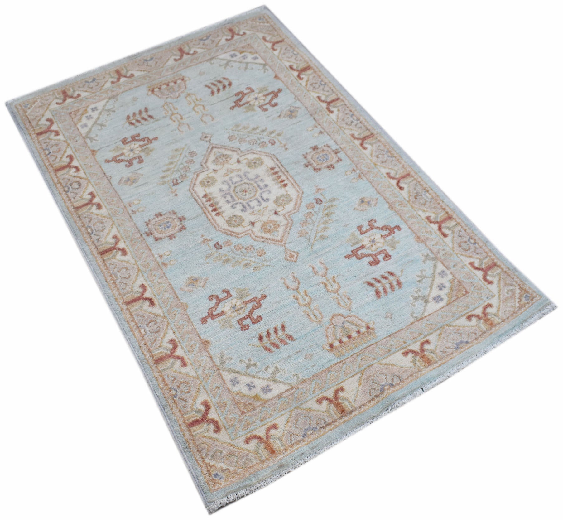 Handwoven Traditional Afghan Chobi Rug | 126 x 81 cm | 4'2" x 2'8" - Najaf Rugs & Textile