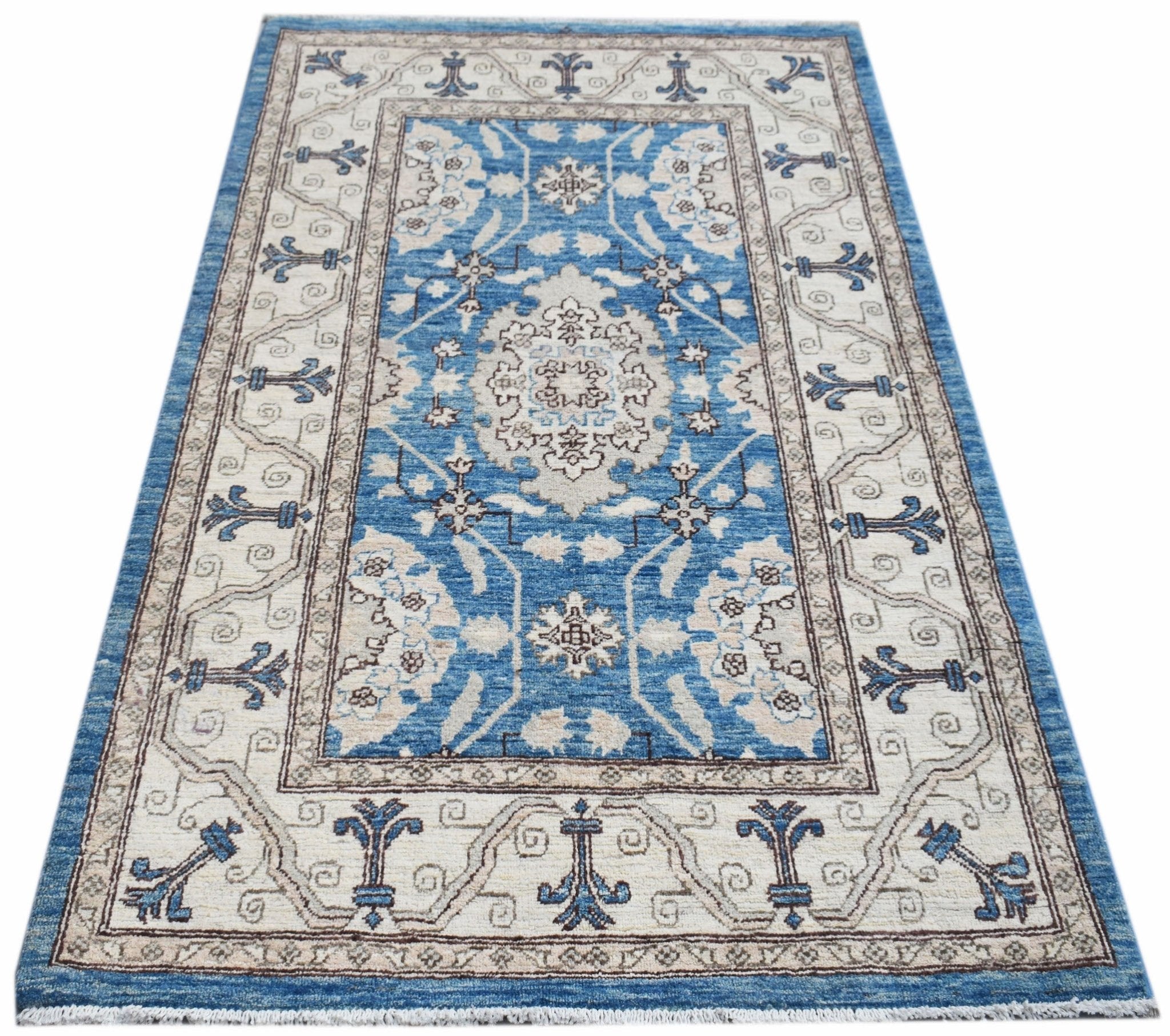 Handwoven Traditional Afghan Chobi Rug | 147 x 94 cm | 4'10" x 3'1" - Najaf Rugs & Textile