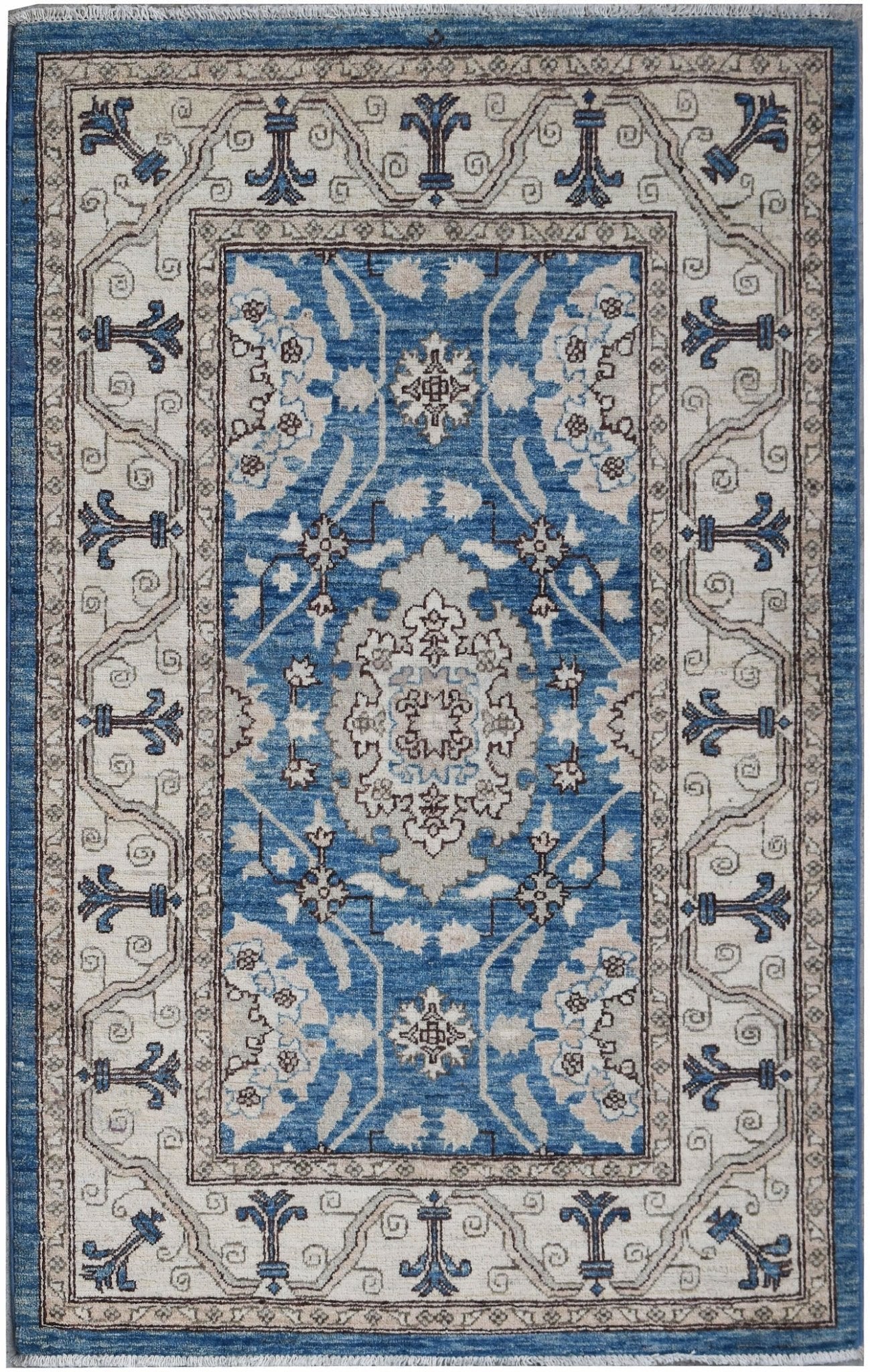 Handwoven Traditional Afghan Chobi Rug | 147 x 94 cm | 4'10" x 3'1" - Najaf Rugs & Textile