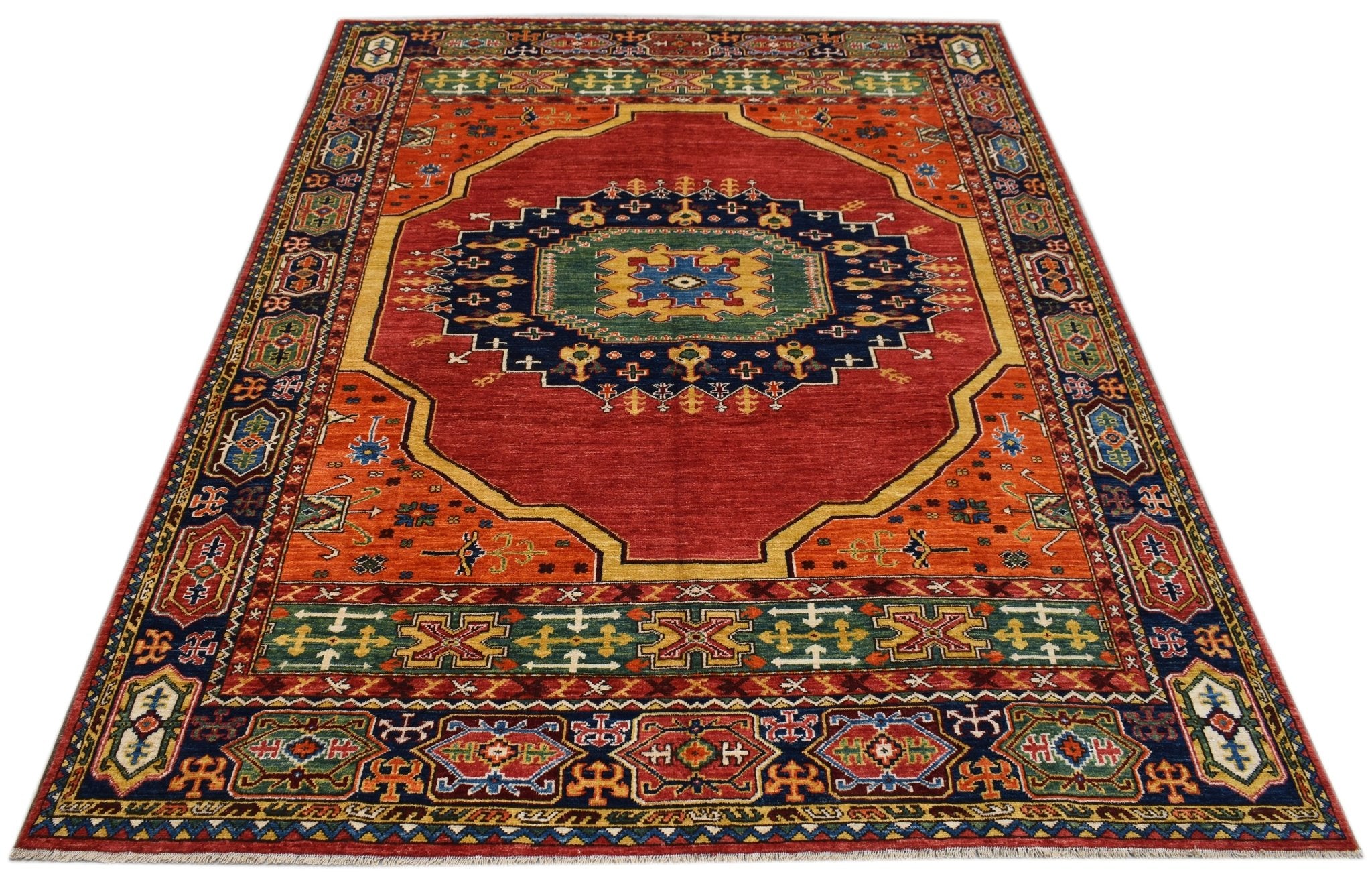 Handwoven Traditional Afghan Chobi Rug | 253 x 195 cm | 8'4" x 6'5" - Najaf Rugs & Textile