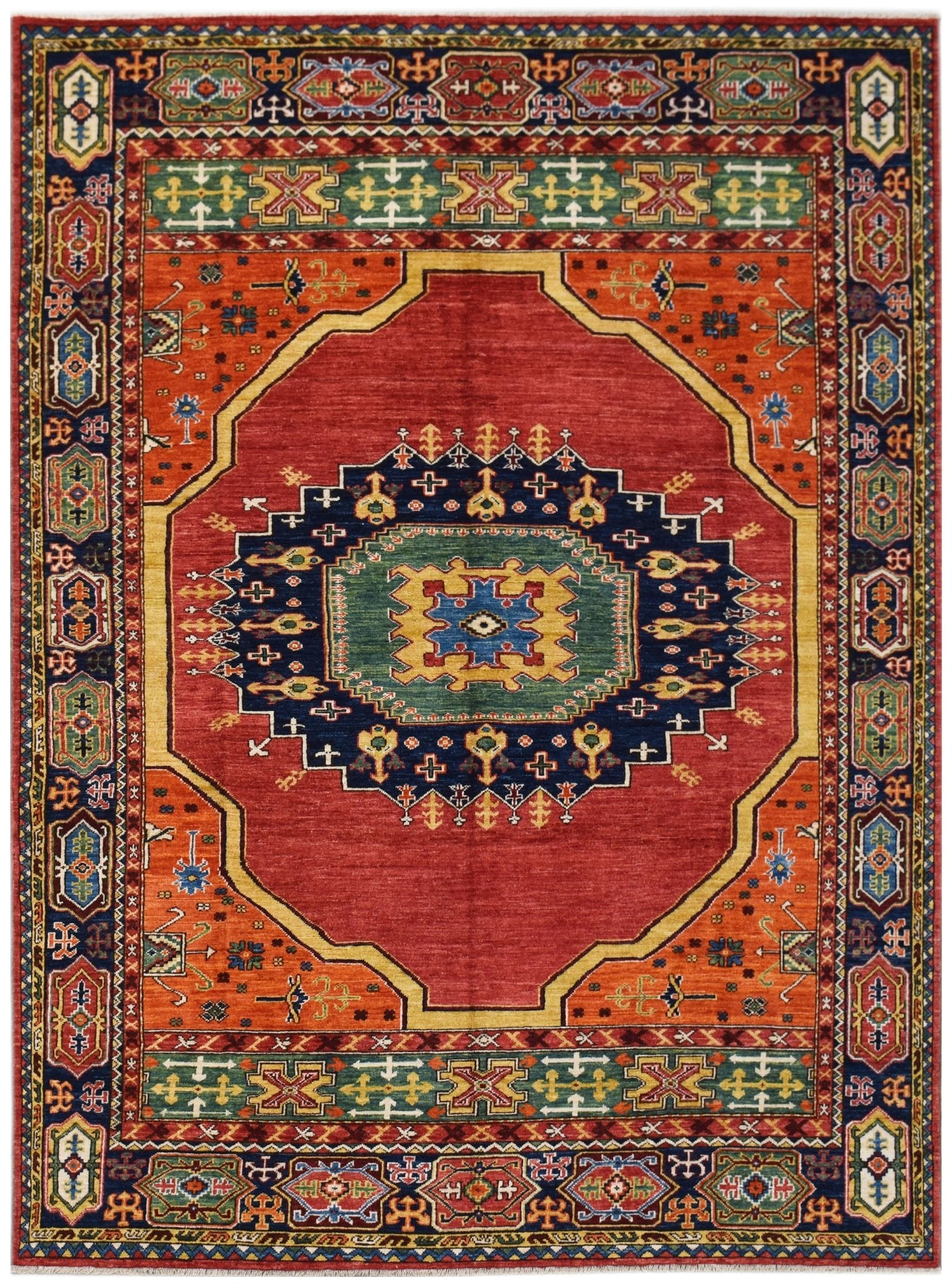 Handwoven Traditional Afghan Chobi Rug | 253 x 195 cm | 8'4" x 6'5" - Najaf Rugs & Textile