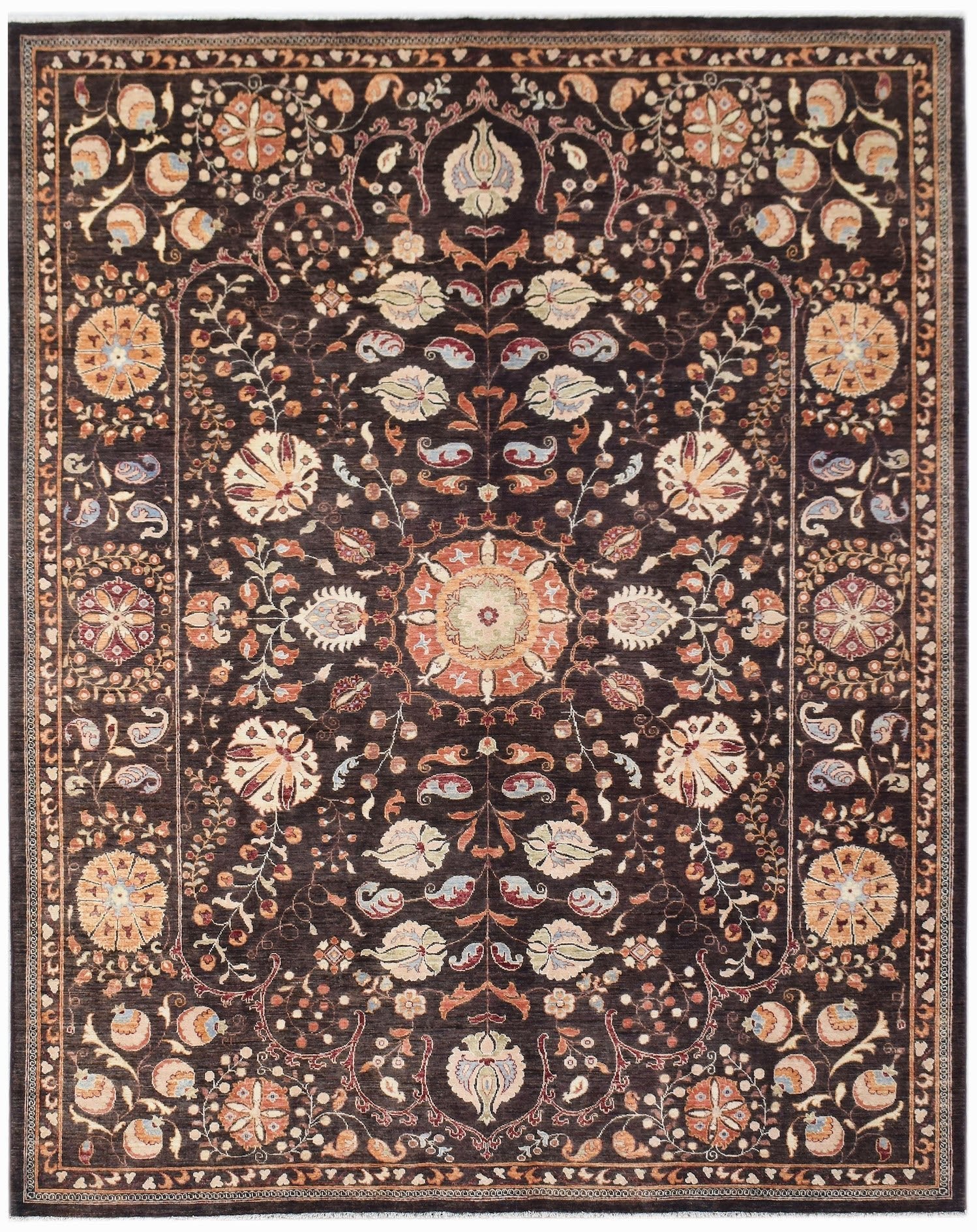 Handwoven Traditional Afghan Chobi Rug | 295 x 245 cm | 9'8" x 8'1" - Najaf Rugs & Textile