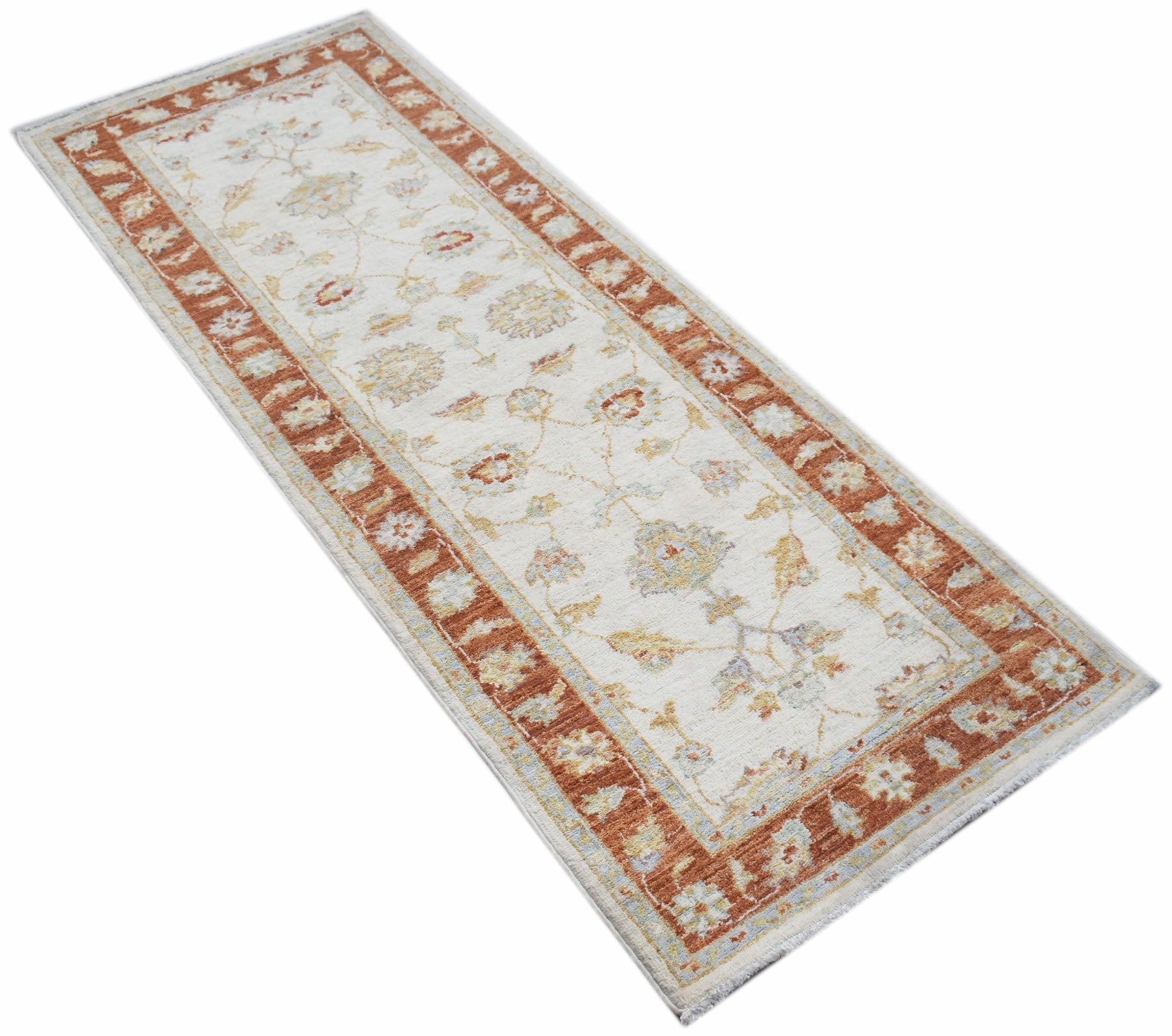 Handwoven Traditional Afghan Hallway Runner | 171 x 63 cm | 5'8" x 2'1" - Najaf Rugs & Textile