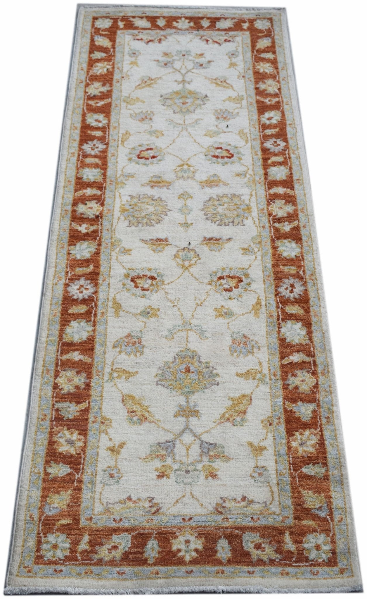 Handwoven Traditional Afghan Hallway Runner | 171 x 63 cm | 5'8" x 2'1" - Najaf Rugs & Textile