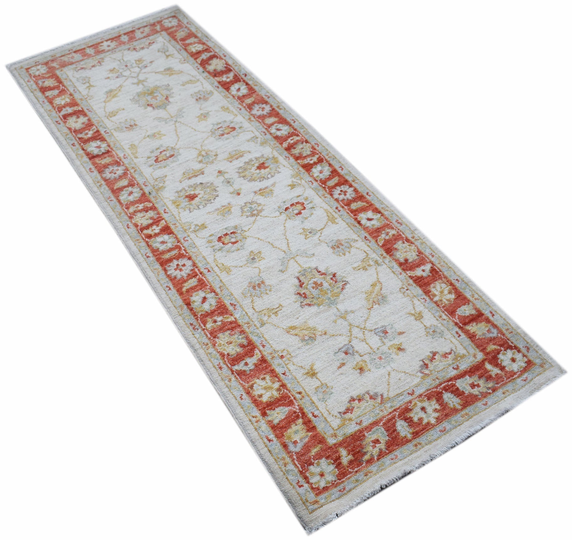 Handwoven Traditional Afghan Hallway Runner | 178 x 64 cm | 5'10" x 2'2" - Najaf Rugs & Textile