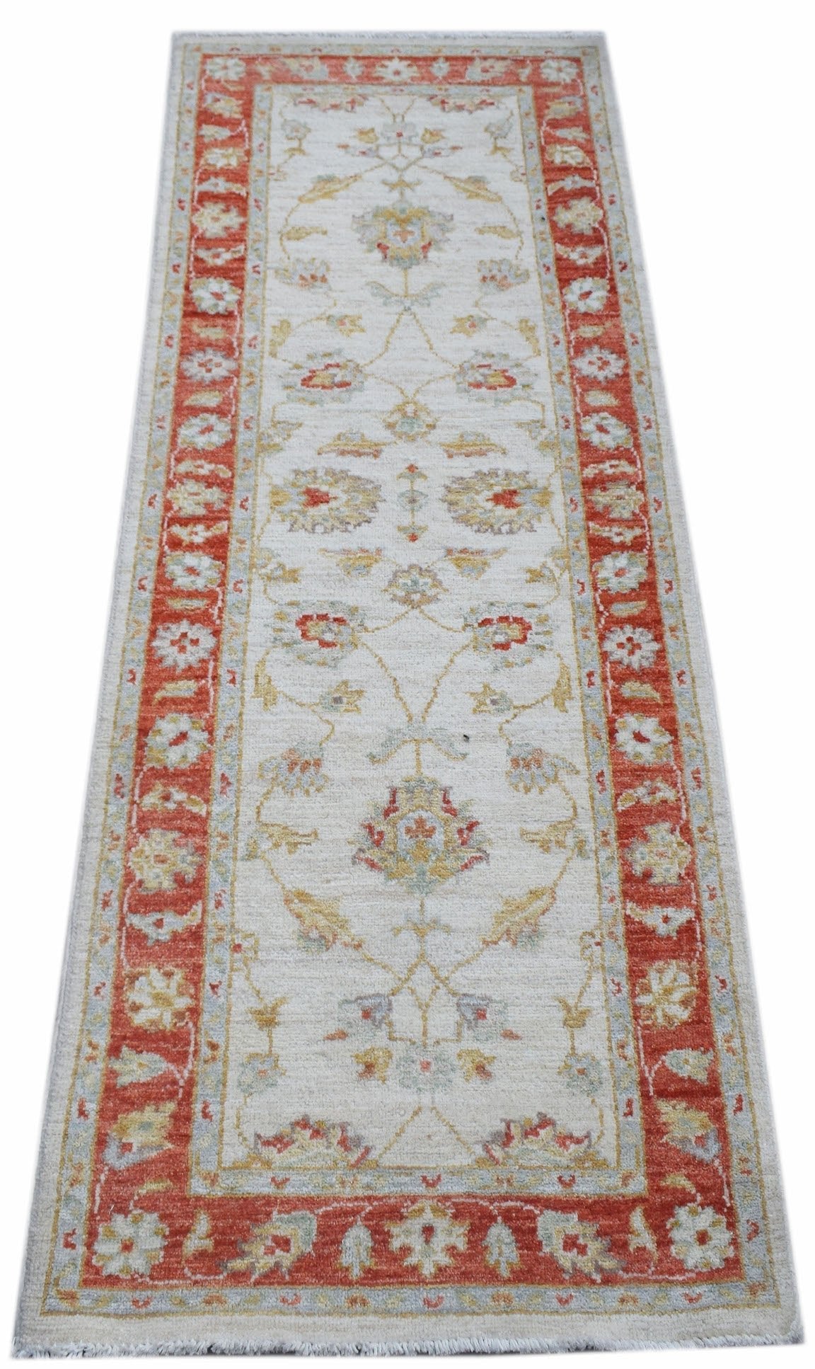 Handwoven Traditional Afghan Hallway Runner | 178 x 64 cm | 5'10" x 2'2" - Najaf Rugs & Textile