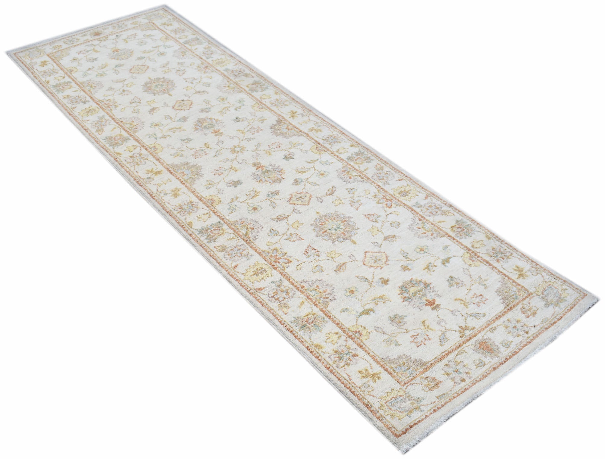 Handwoven Traditional Afghan Hallway Runner | 221 x 70 cm | 7'3" x 2'4" - Najaf Rugs & Textile