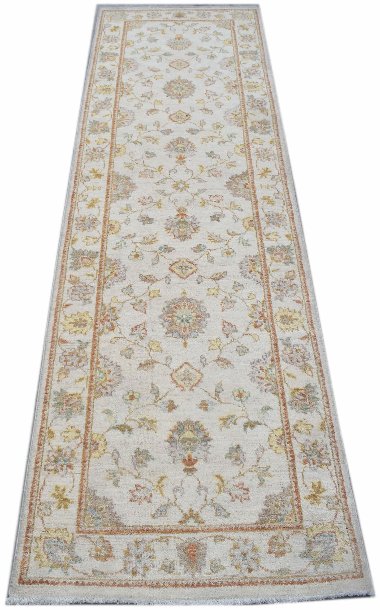 Handwoven Traditional Afghan Hallway Runner | 221 x 70 cm | 7'3" x 2'4" - Najaf Rugs & Textile