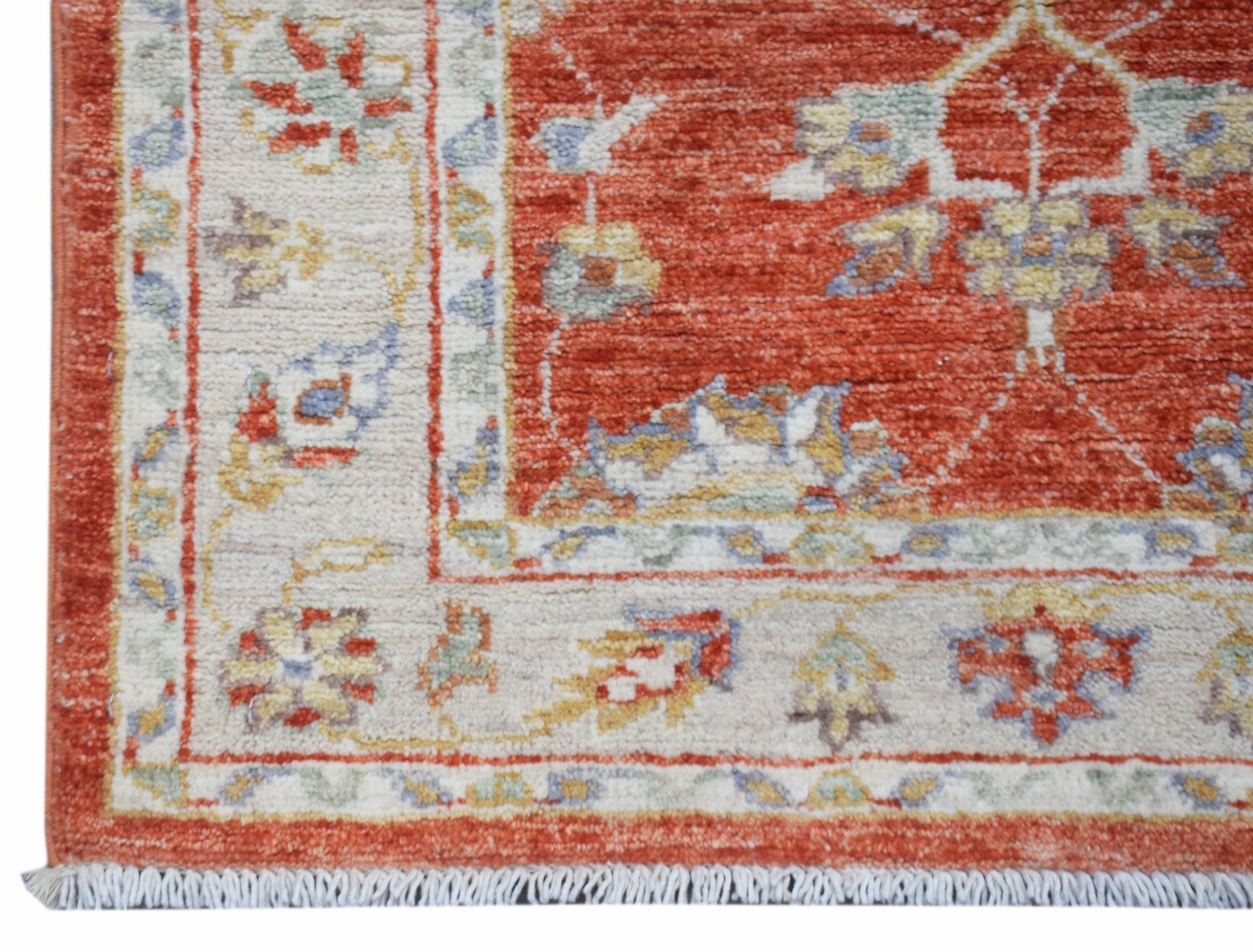 Handwoven Traditional Afghan Hallway Runner | 321 x 62 cm | 10'7" x 2'1" - Najaf Rugs & Textile