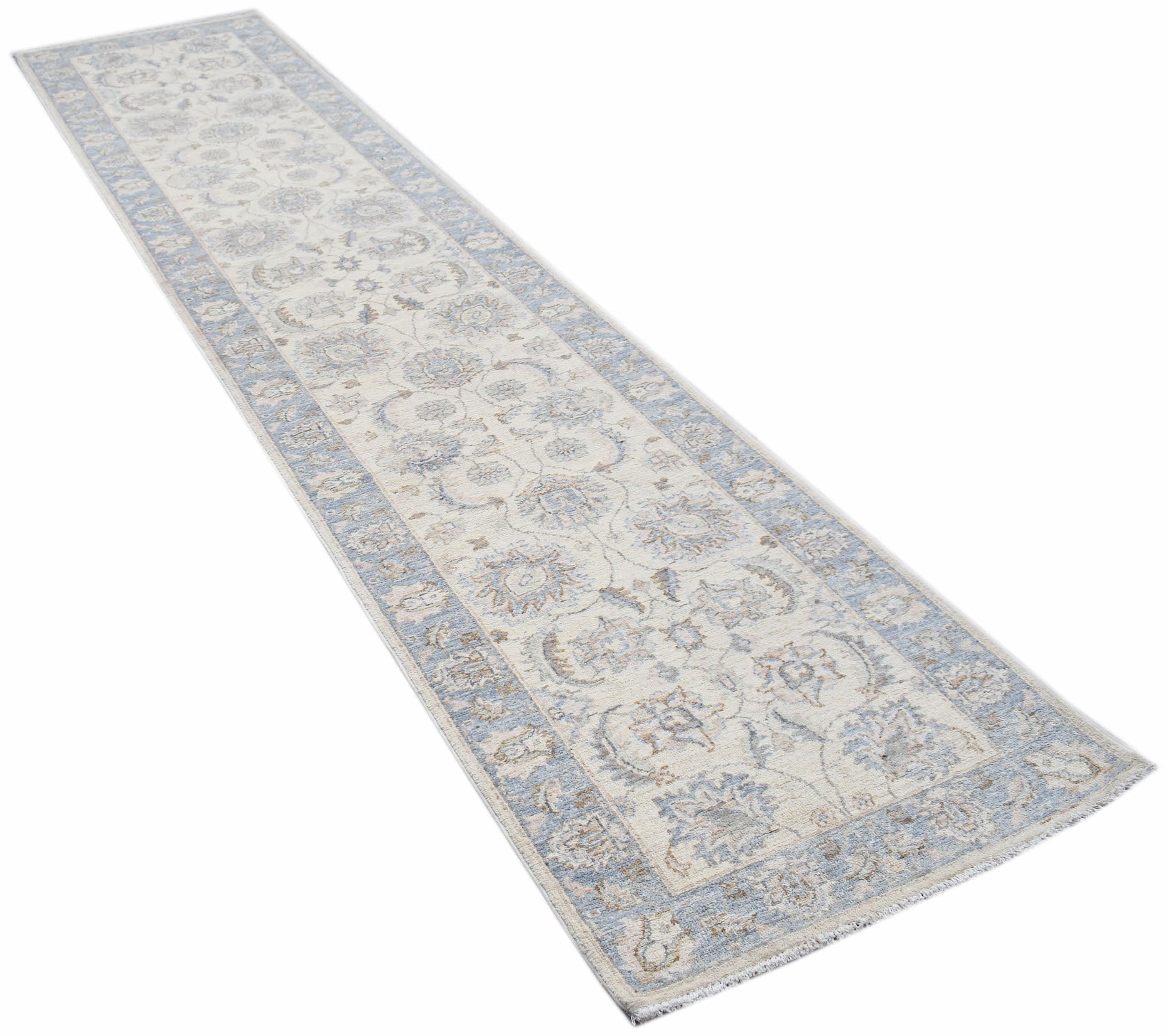 Handwoven Traditional Afghan Hallway Runner | 344 x 73 cm | 11'4" x 2'5" - Najaf Rugs & Textile