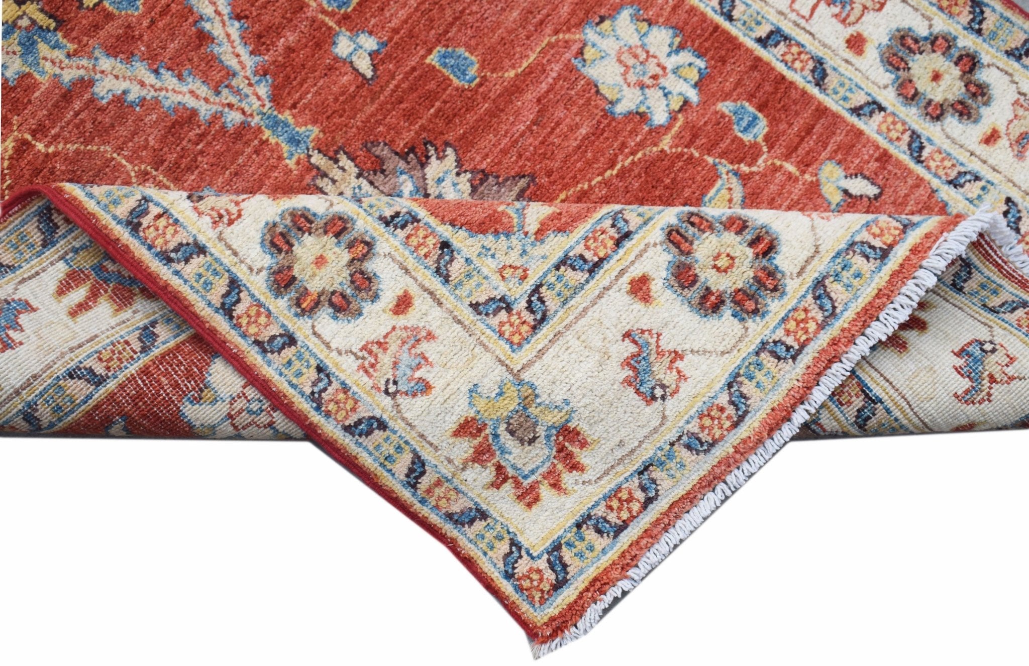 Handwoven Traditional Afghan Hallway Runner | 489 x 85 cm | 16'1" x 2'10" - Najaf Rugs & Textile