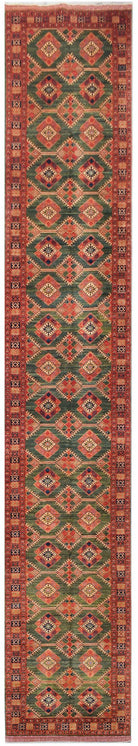 Handwoven Traditional Chobi Hallway Runner | 990 x 152 cm | 32'6" x 5' - Najaf Rugs & Textile