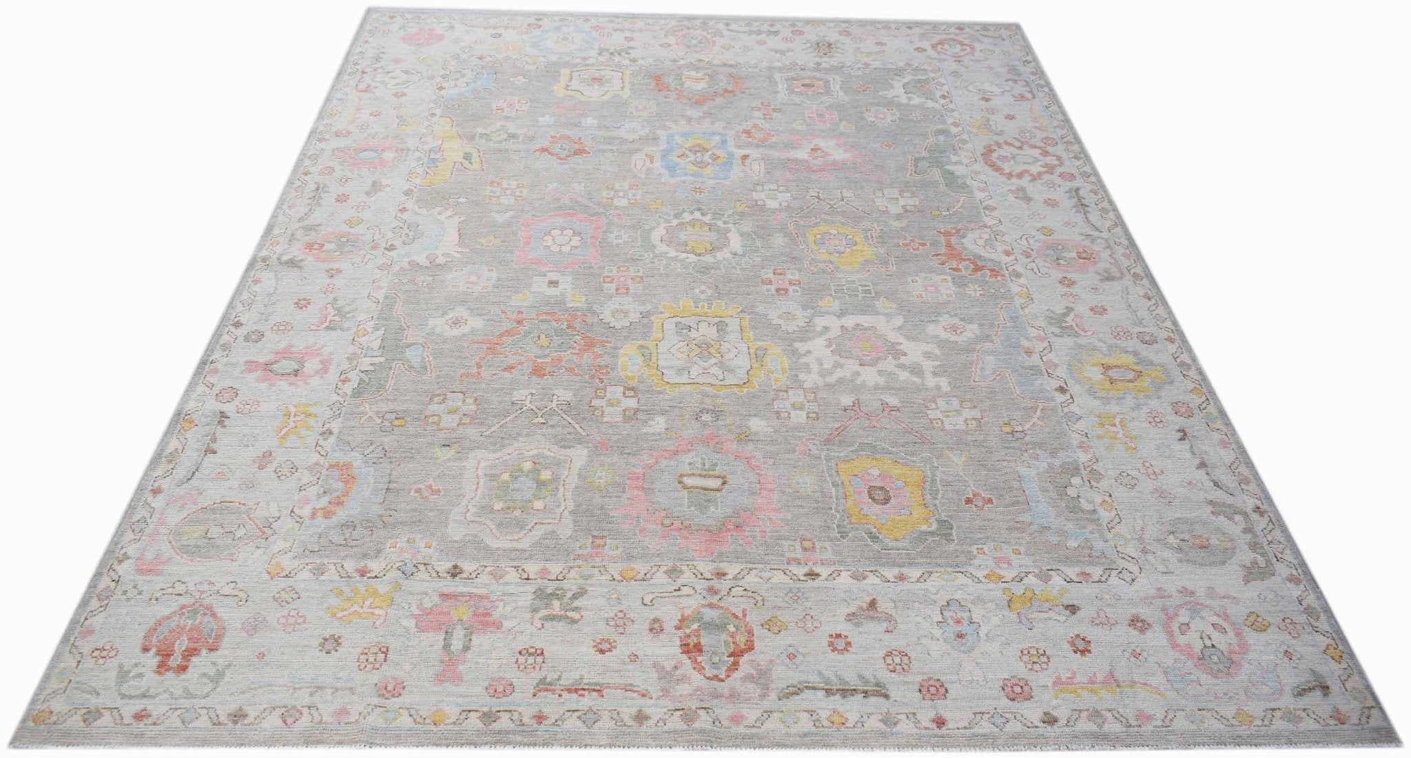 Handwoven Transitional Afghan Chobi Rug | 296 x 235 cm | 9'9" x 7'9" - Najaf Rugs & Textile