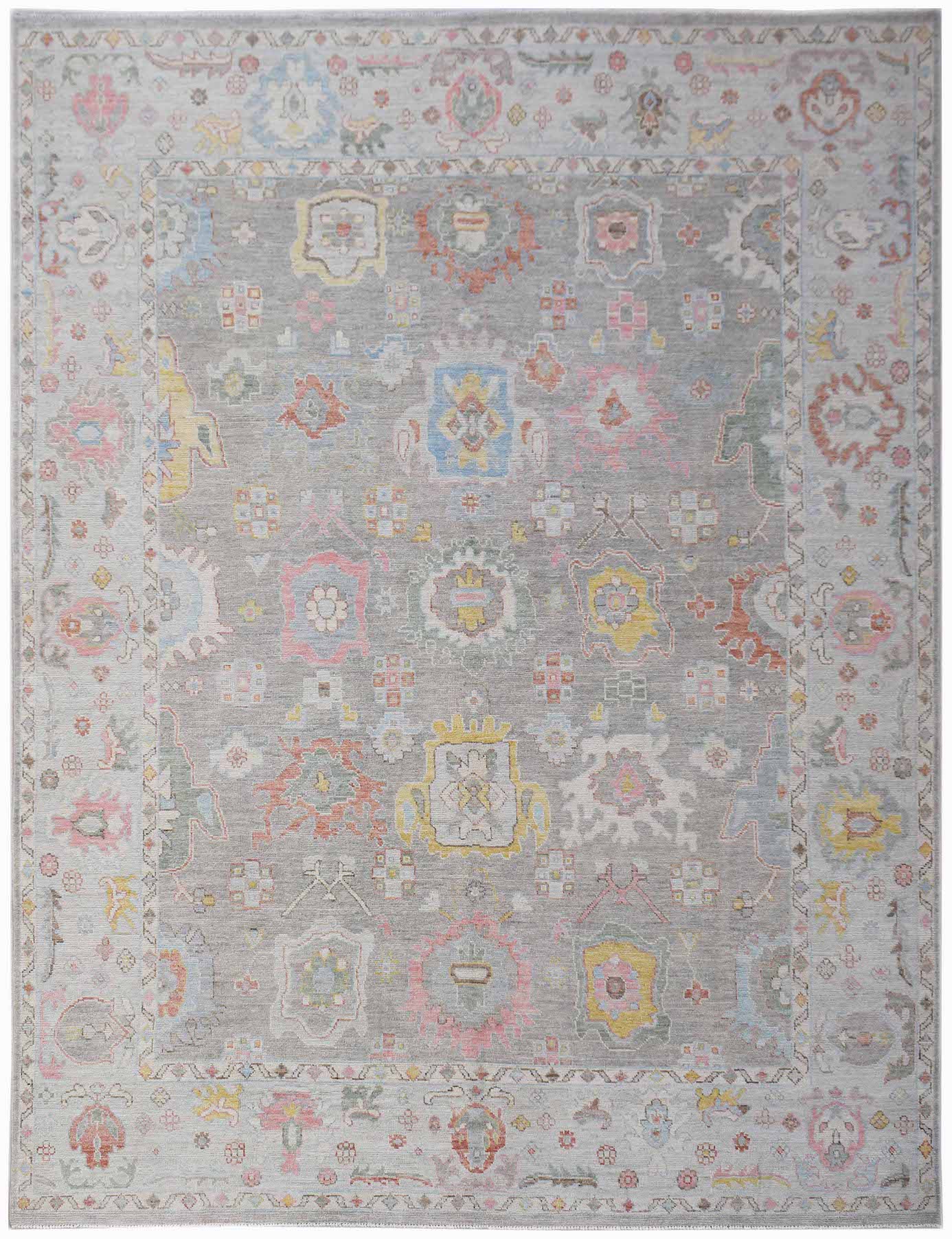 Handwoven Transitional Afghan Chobi Rug | 296 x 235 cm | 9'9" x 7'9" - Najaf Rugs & Textile