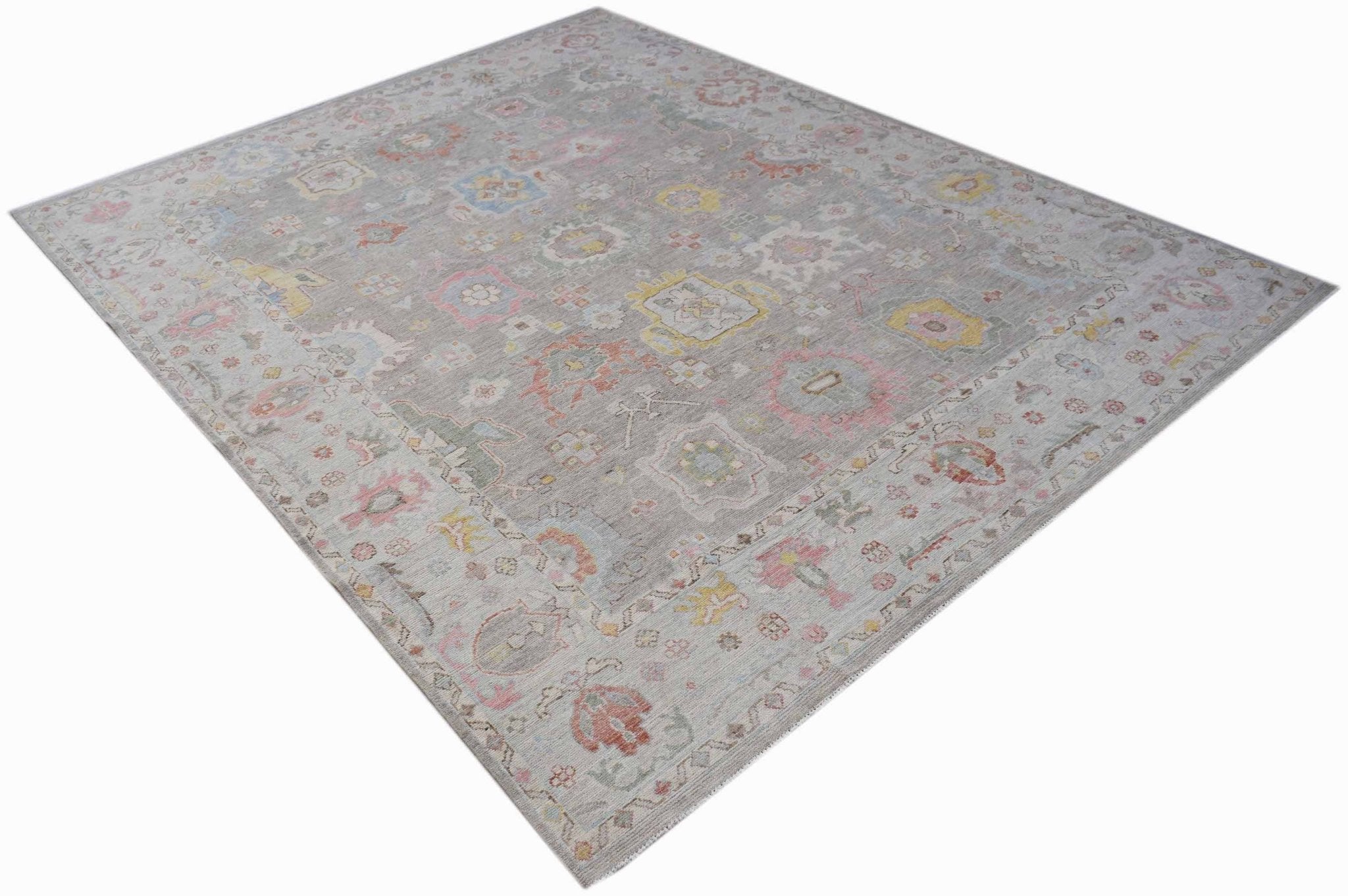 Handwoven Transitional Afghan Chobi Rug | 296 x 235 cm | 9'9" x 7'9" - Najaf Rugs & Textile