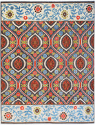 Handwoven Transitional Afghan Chobi Rug | 307 x 253 cm | 10'1" x 8'3" - Najaf Rugs & Textile