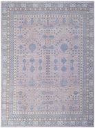 Handwoven Transitional Afghan Khotan Chobi Rug | 363 x 278 cm | 11'11" x 9'2" - Najaf Rugs & Textile