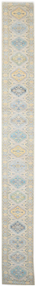 Handwoven Transitional Chobi Hallway Runner | 1033 x 77 cm | 33'11" x 2'6" - Najaf Rugs & Textile