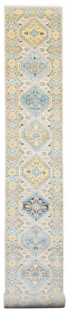 Handwoven Transitional Chobi Hallway Runner | 1034 x 80 cm | 33'11" x 2'8" - Najaf Rugs & Textile