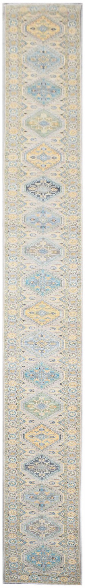 Handwoven Transitional Chobi Hallway Runner | 1034 x 80 cm | 33'11" x 2'8" - Najaf Rugs & Textile