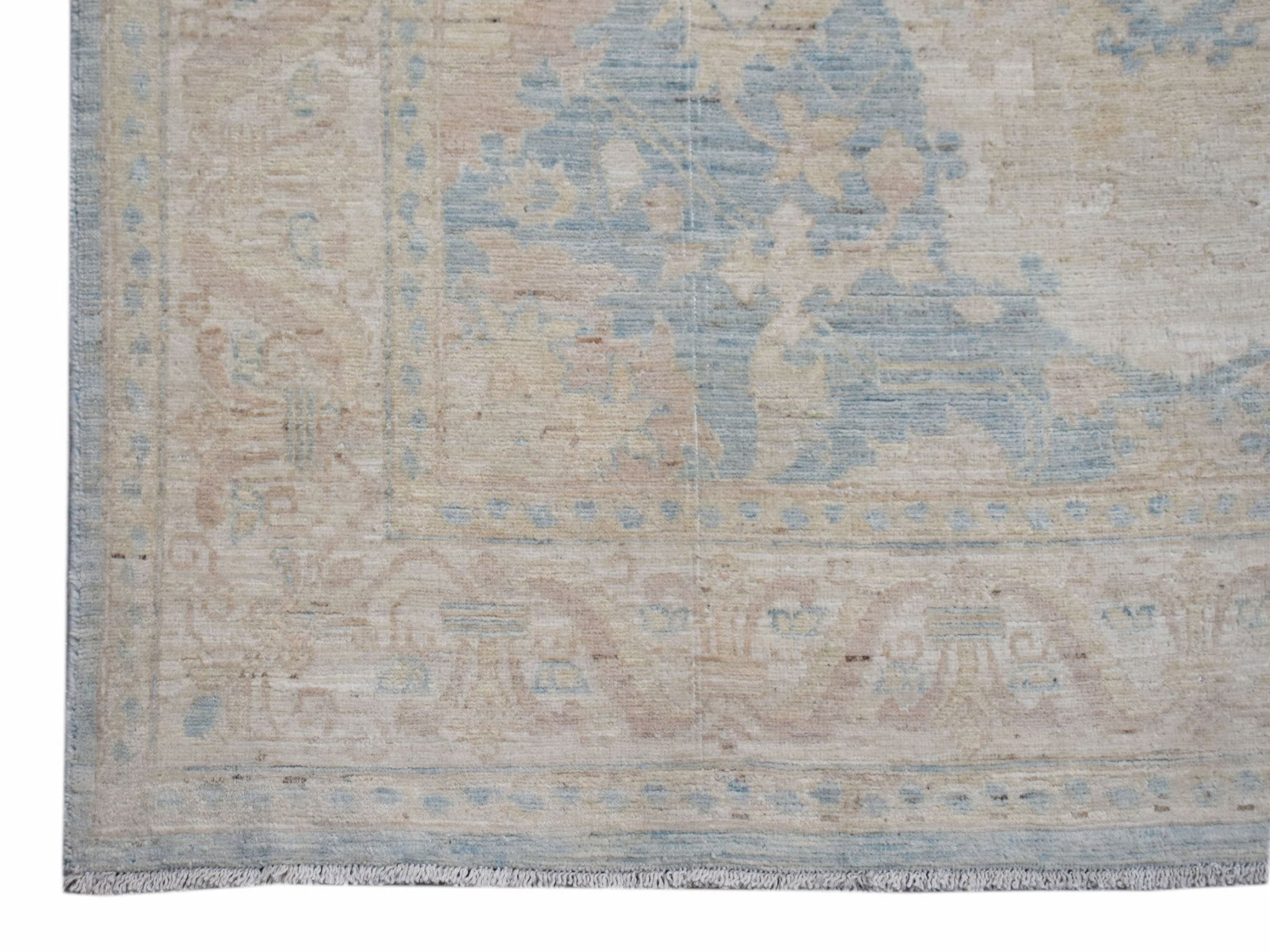 Handwoven Transitional Chobi Hallway Runner | 440 x 118 cm | 14'5" x 3'10" - Najaf Rugs & Textile