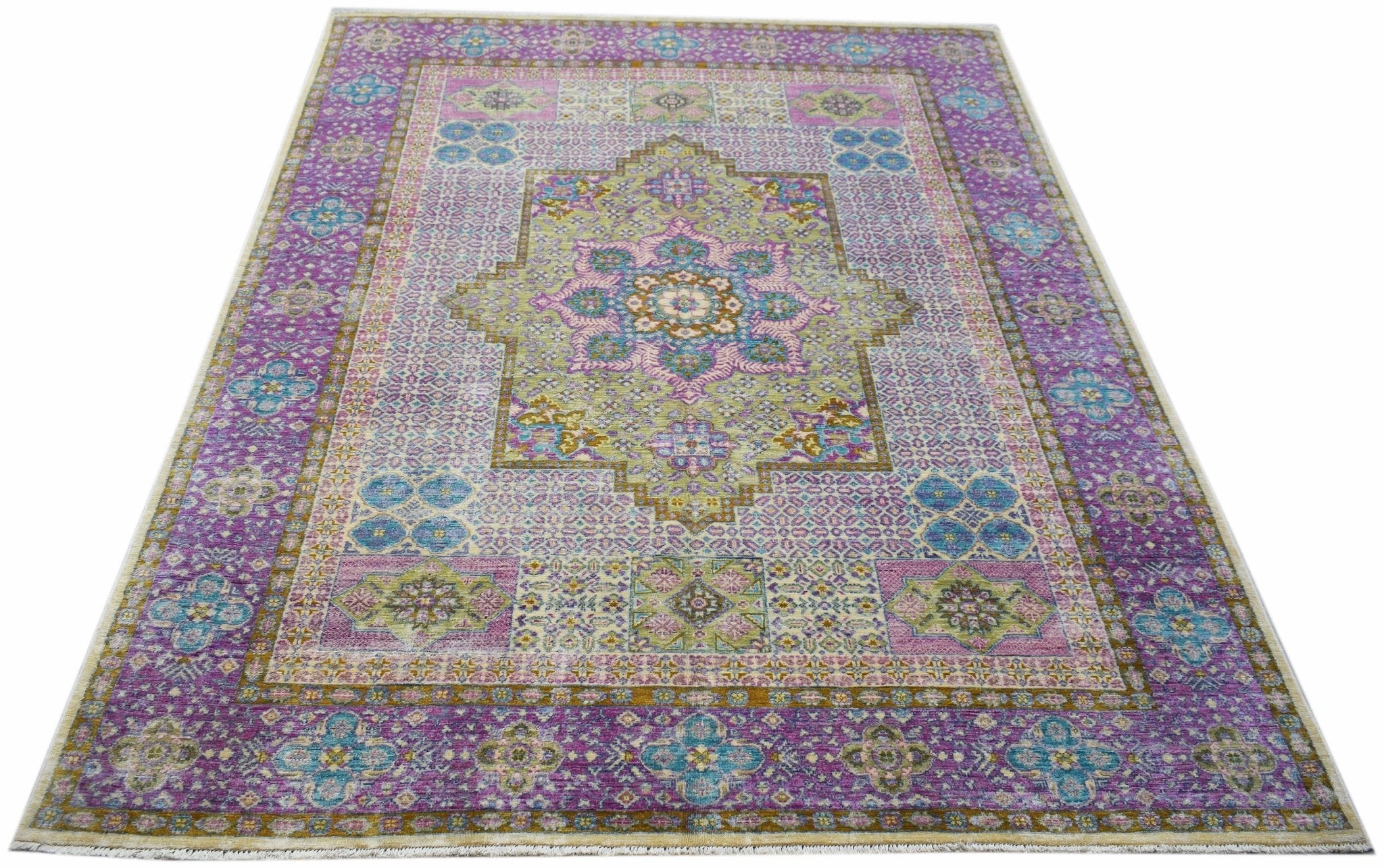 Handwoven Transitional Chobi Rug | 277 x 206 cm | 9'1" x 6'9" - Najaf Rugs & Textile