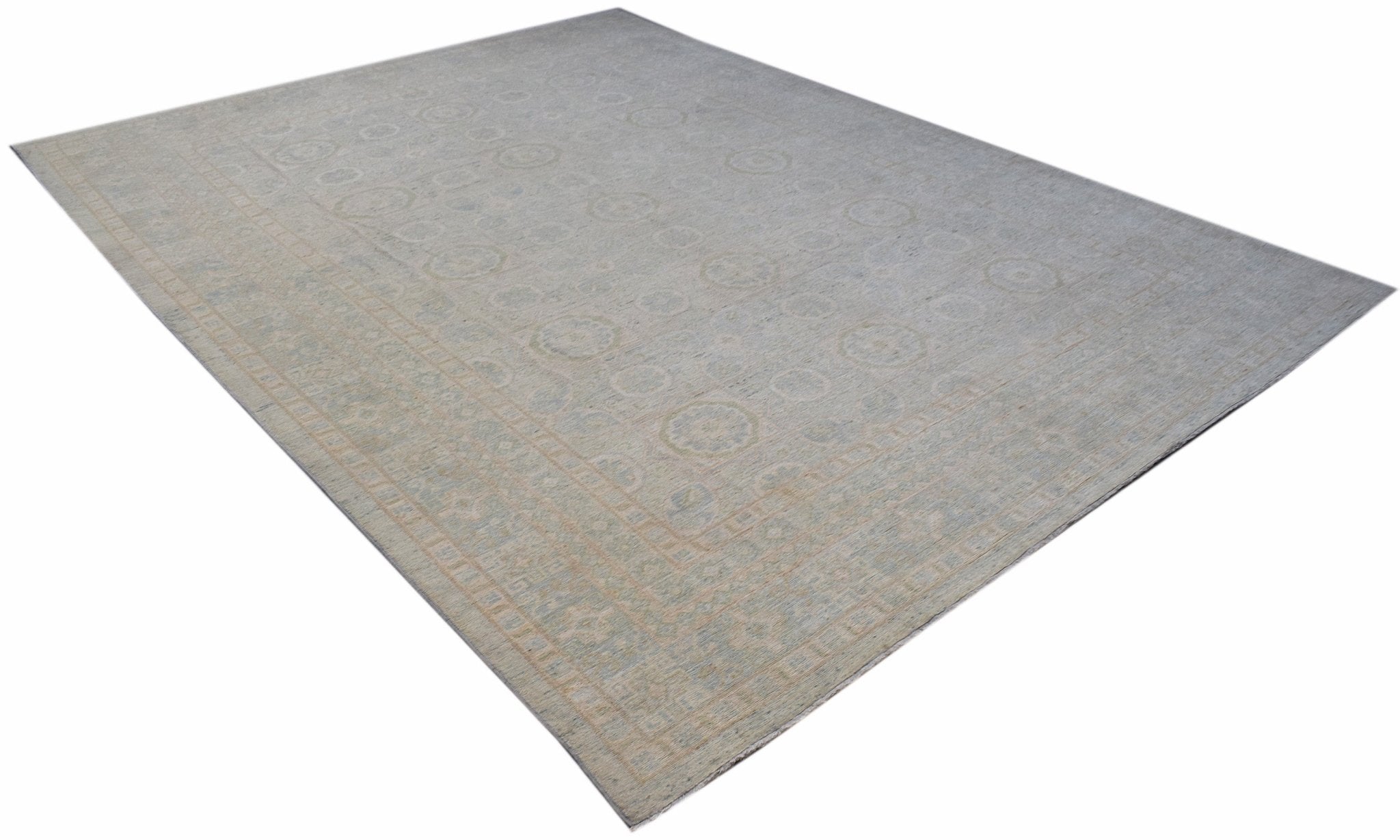 Handwoven Transitional Chobi Rug | 411 x 310 cm | 13'6" x 10'6" - Najaf Rugs & Textile