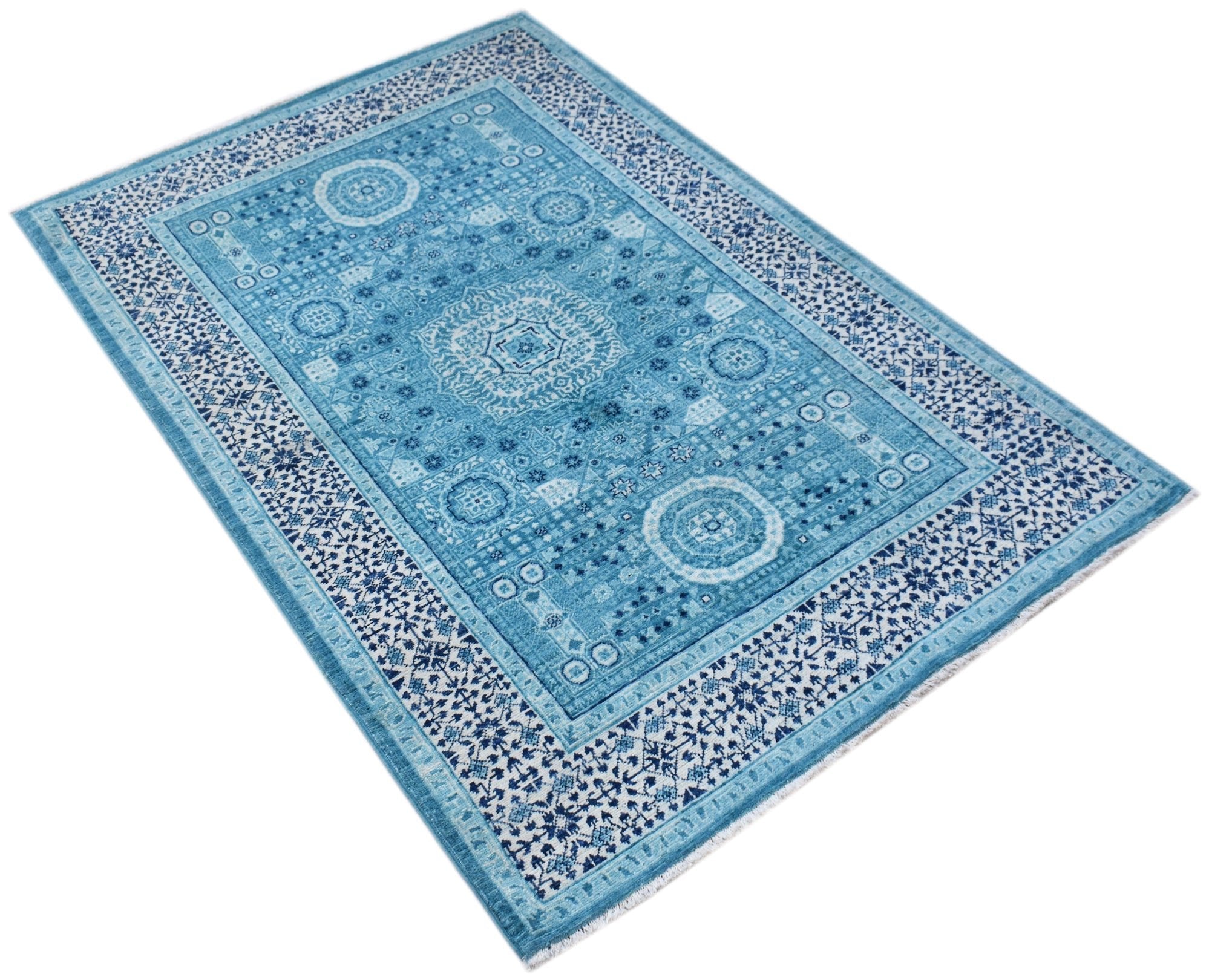 Handwoven Transitional Mamluk Chobi Rug | 149 x 100 cm | 4'11" x 3'3" - Najaf Rugs & Textile