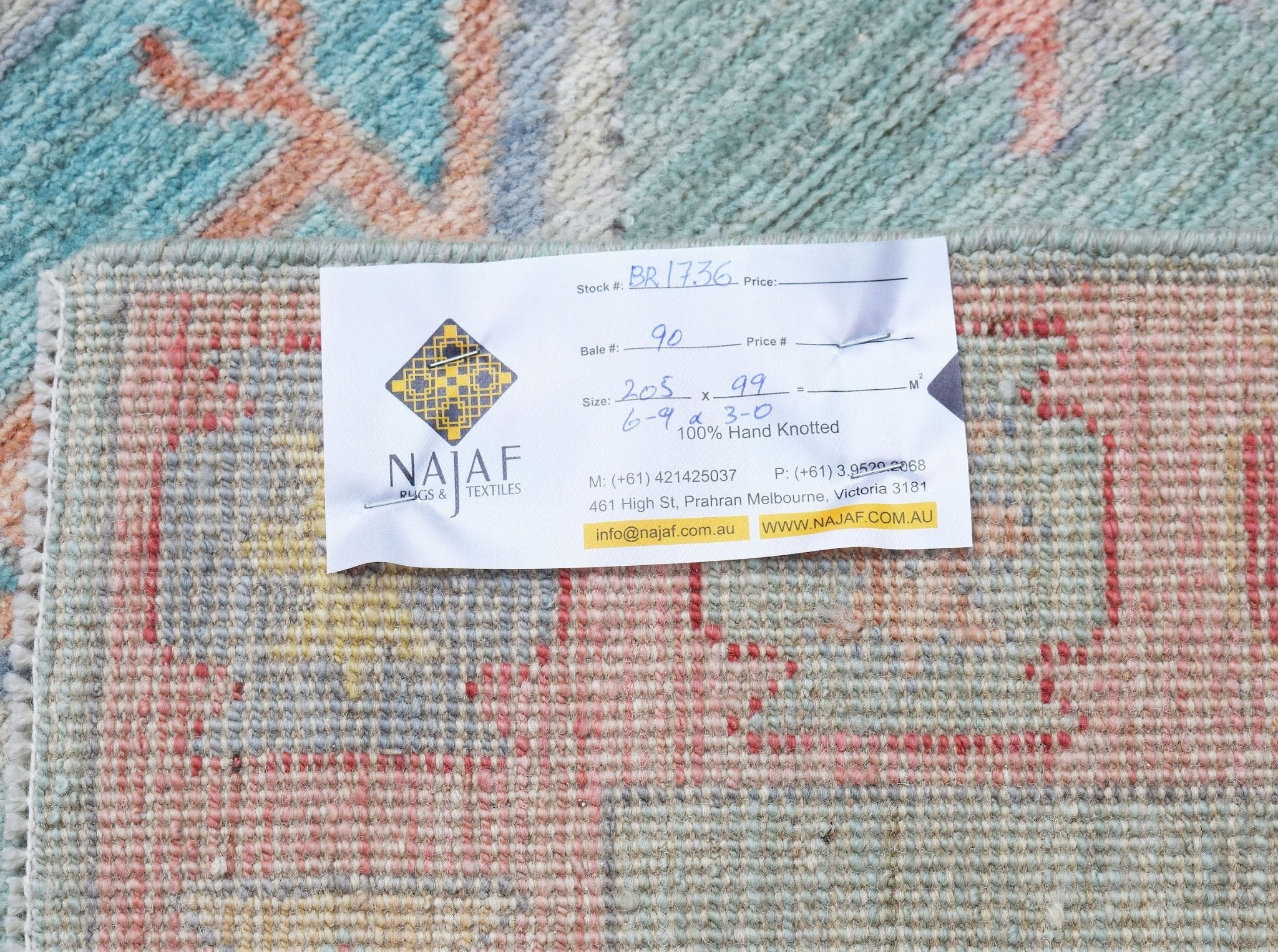 Handwoven Transitional Oushak Hallway Runner | 205 x 91 cm | 6'9" x 3' - Najaf Rugs & Textile