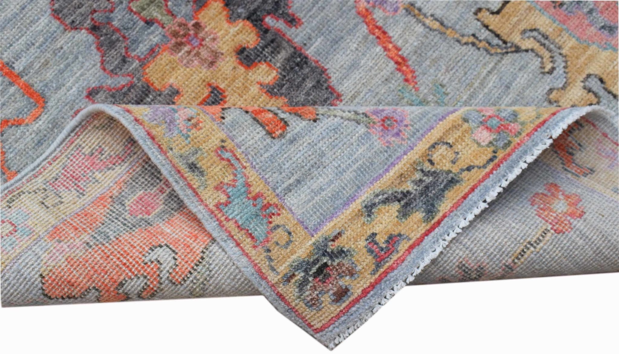 Handwoven Transitional Oushak Hallway Runner | 214 x 84 cm | 7'1" x 2'9" - Najaf Rugs & Textile