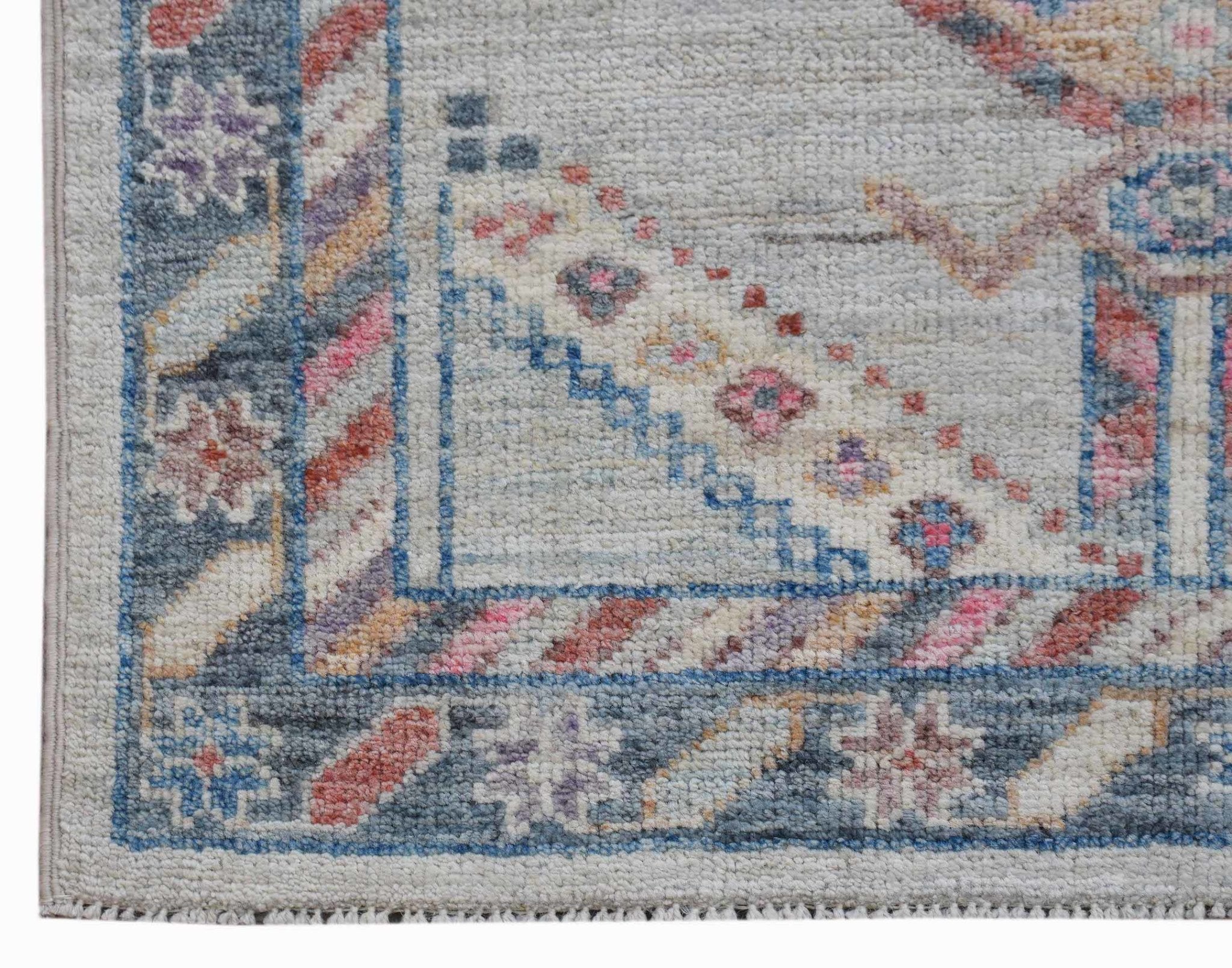 Handwoven Transitional Oushak Hallway Runner | 226 x 83 cm | 7'5" x 2'9" - Najaf Rugs & Textile