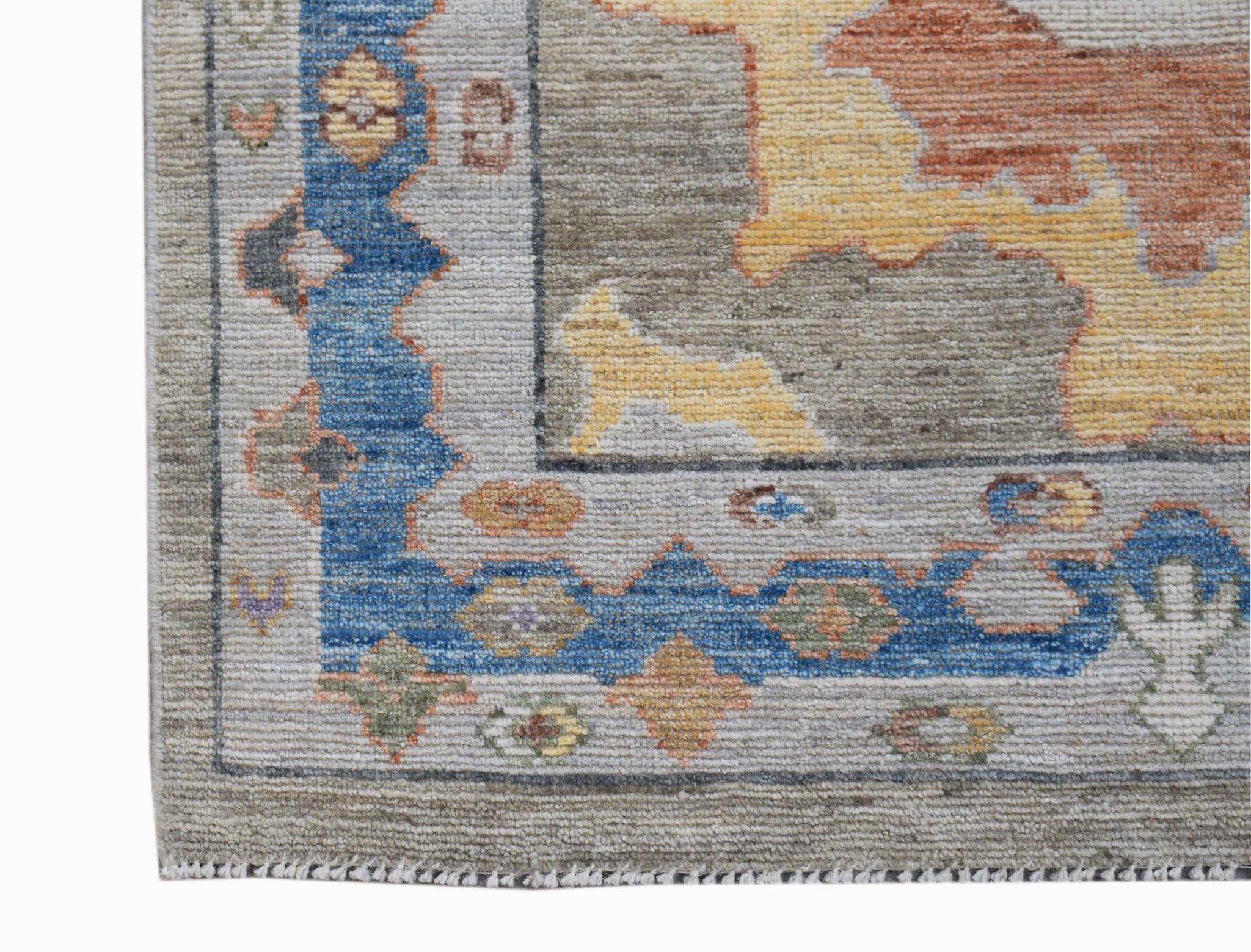 Handwoven Transitional Oushak Hallway Runner | 245 x 92 cm | 8'1" x 3' - Najaf Rugs & Textile