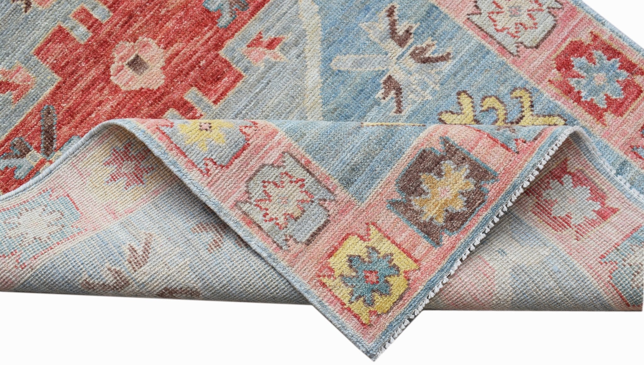 Handwoven Transitional Oushak Hallway Runner | 251 x 89 cm | 8'3" x 2'11" - Najaf Rugs & Textile