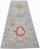 Handwoven Transitional Oushak Hallway Runner | 251 x 90 cm | 8'3" x 2'11" - Najaf Rugs & Textile