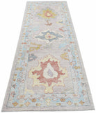 Handwoven Transitional Oushak Hallway Runner | 251 x 90 cm | 8'3" x 3' - Najaf Rugs & Textile