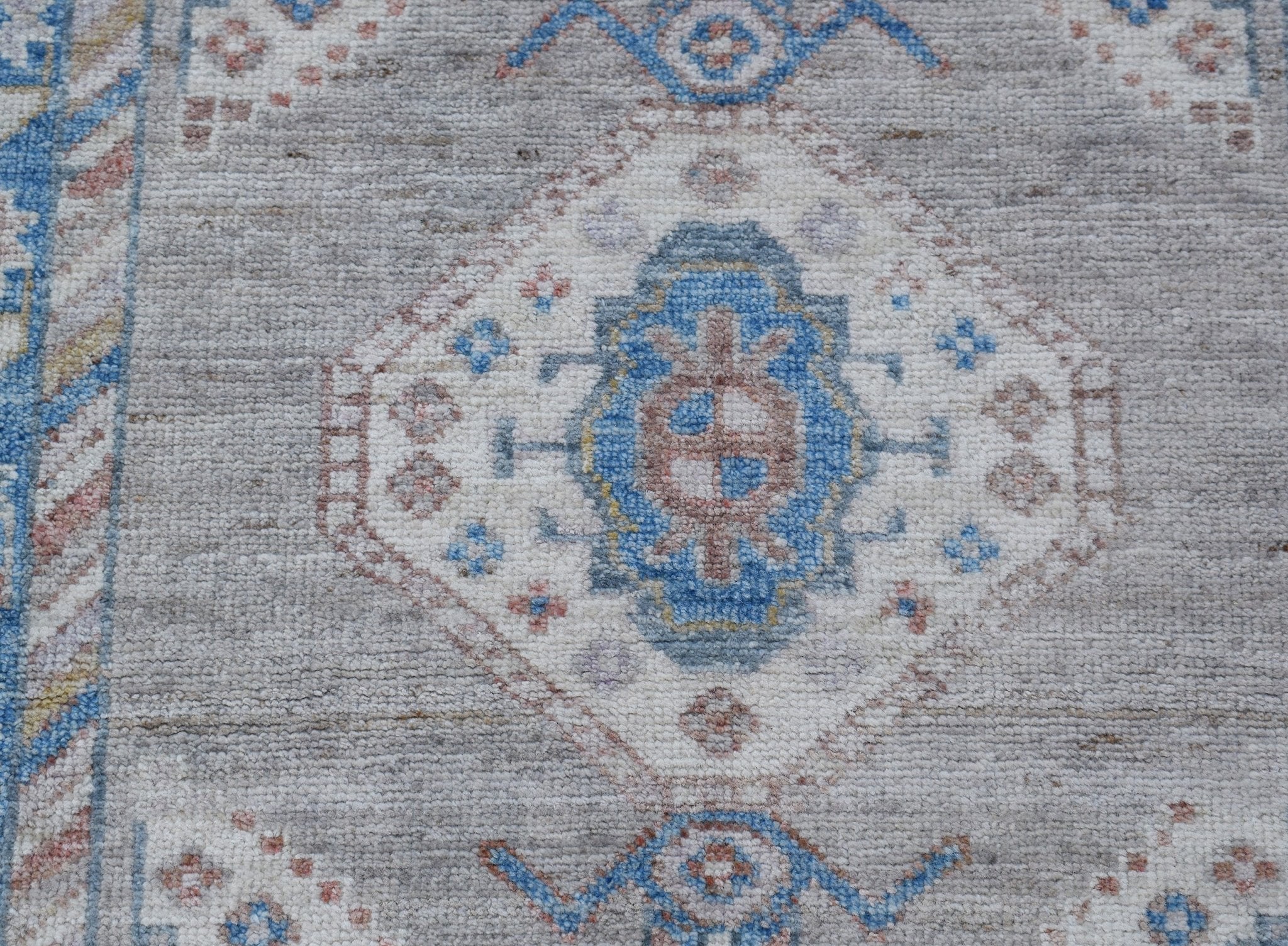 Handwoven Transitional Oushak Hallway Runner | 290 x 82 cm | 9'6" x 2'8" - Najaf Rugs & Textile