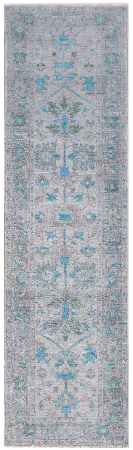 Handwoven Transitional Oushak Hallway Runner | 296 x 81 cm | 9'9" x 2'8" - Najaf Rugs & Textile