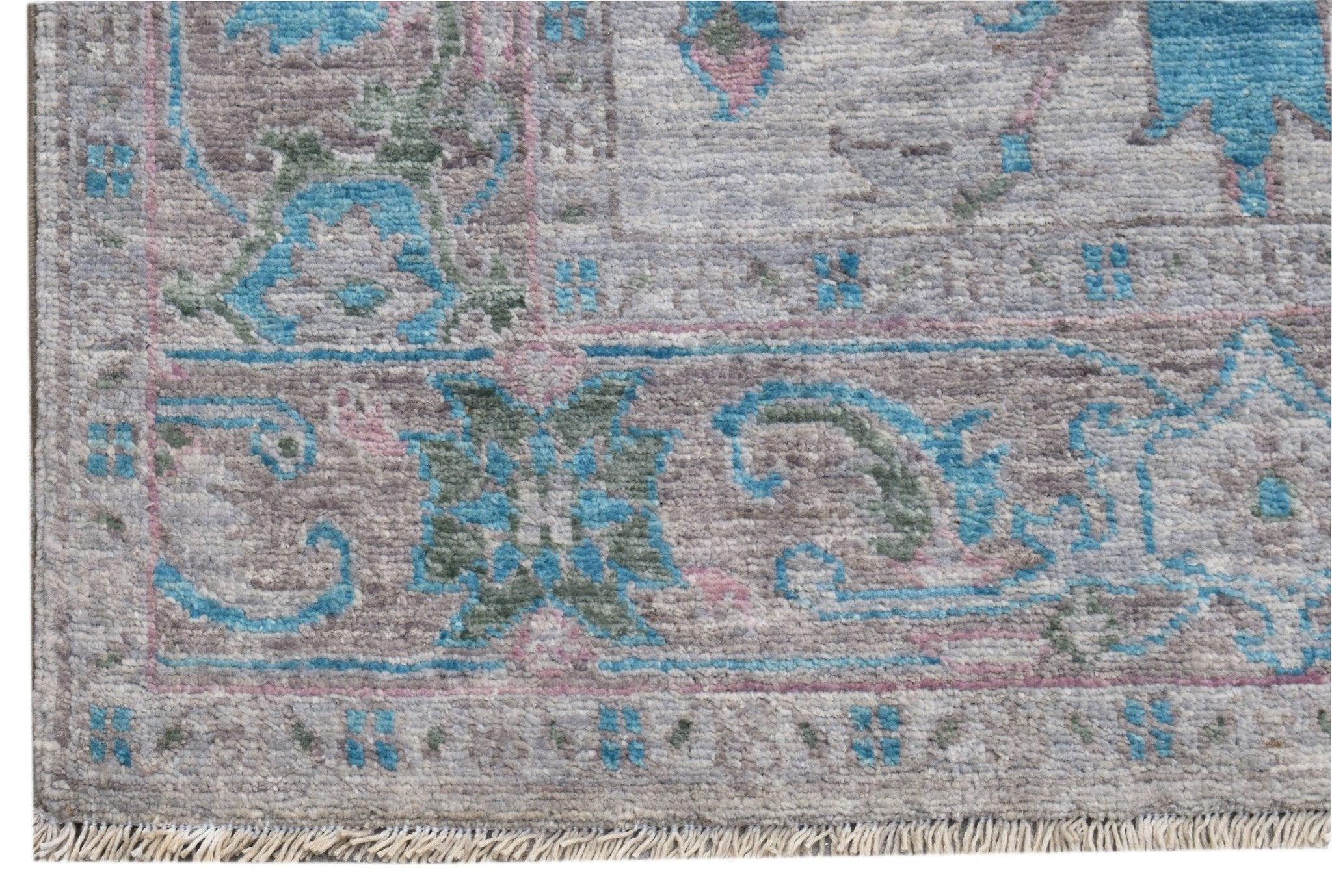 Handwoven Transitional Oushak Hallway Runner | 296 x 81 cm | 9'9" x 2'8" - Najaf Rugs & Textile