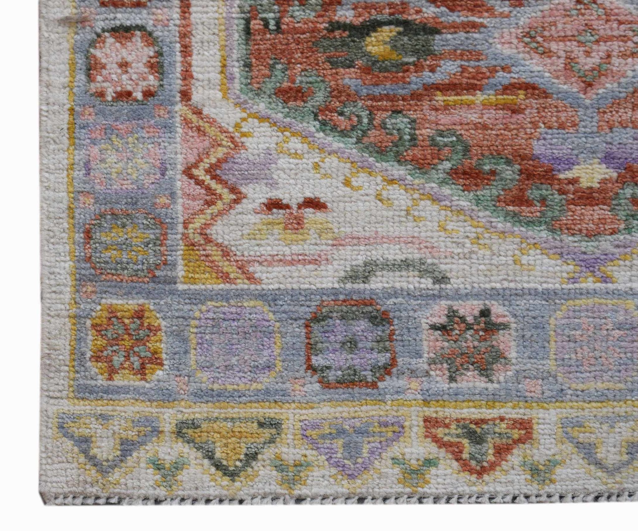 Handwoven Transitional Oushak Hallway Runner | 297 x 75 cm | 9'9" x 2' - Najaf Rugs & Textile