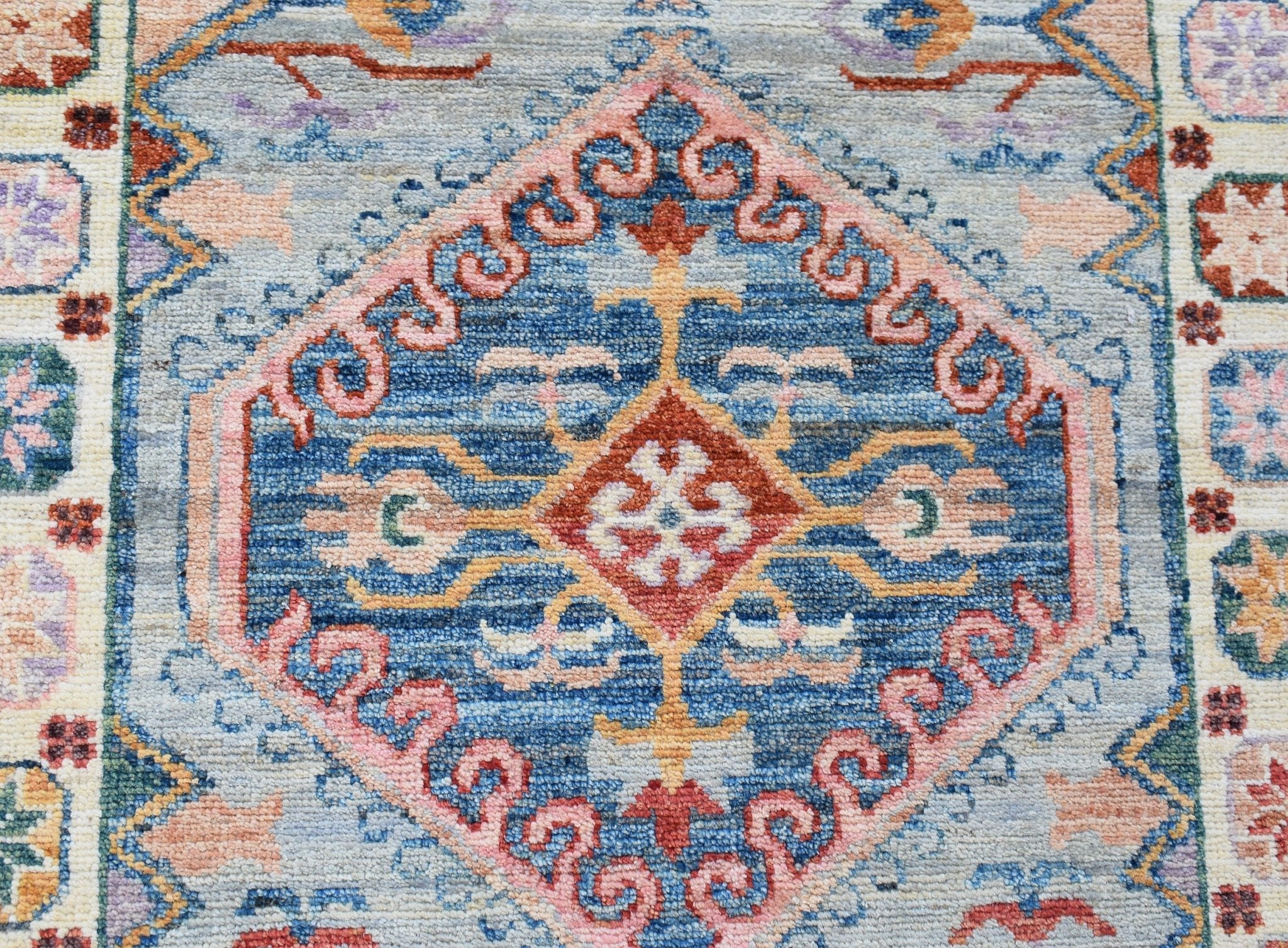 Handwoven Transitional Oushak Hallway Runner | 297 x 88 cm | 9'9" x 2'11" - Najaf Rugs & Textile