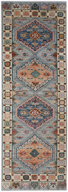 Handwoven Transitional Oushak Hallway Runner | 297 x 88 cm | 9'9" x 2'11" - Najaf Rugs & Textile