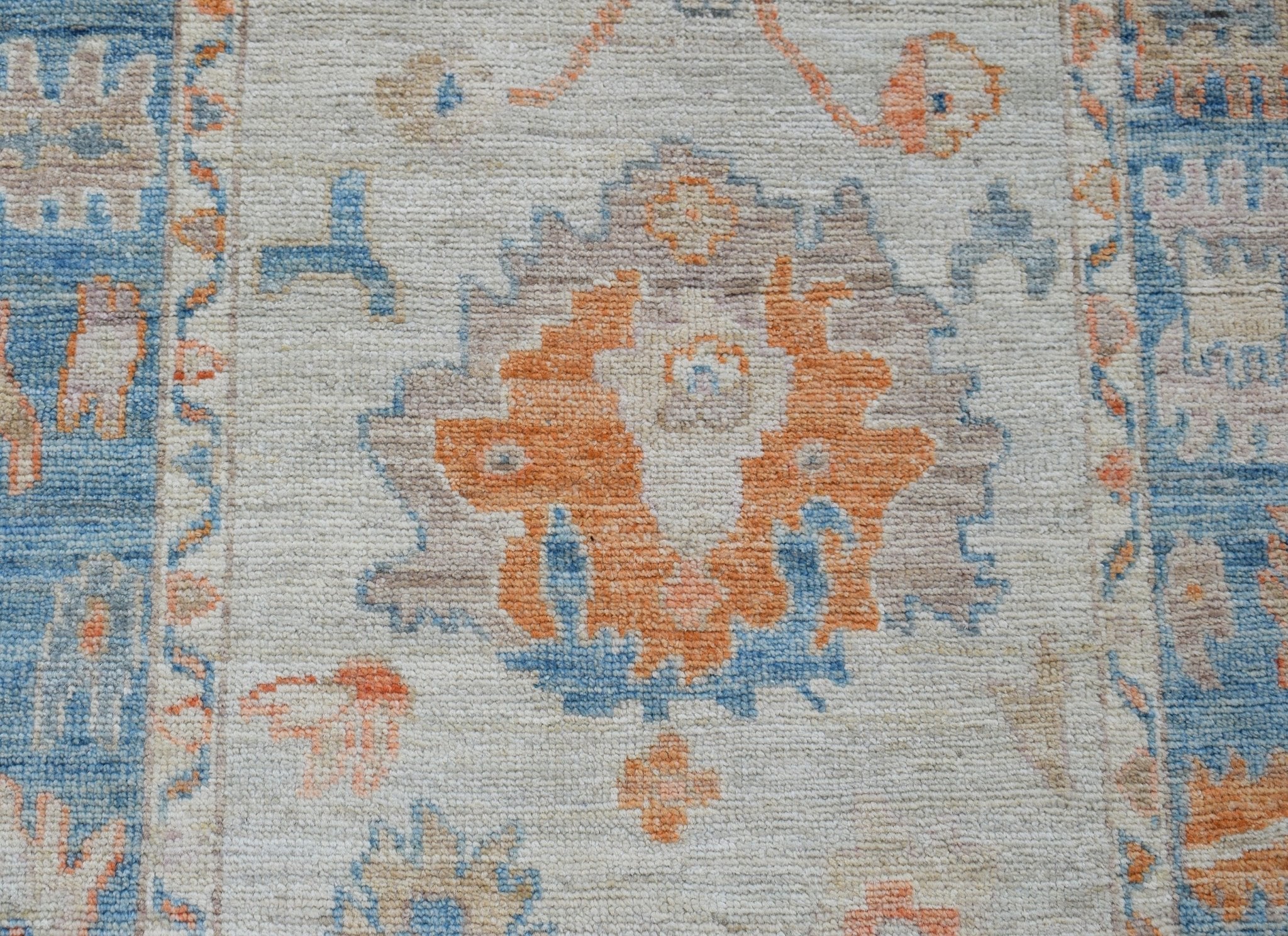 Handwoven Transitional Oushak Hallway Runner | 304 x 98 cm | 10' x 2'11" - Najaf Rugs & Textile