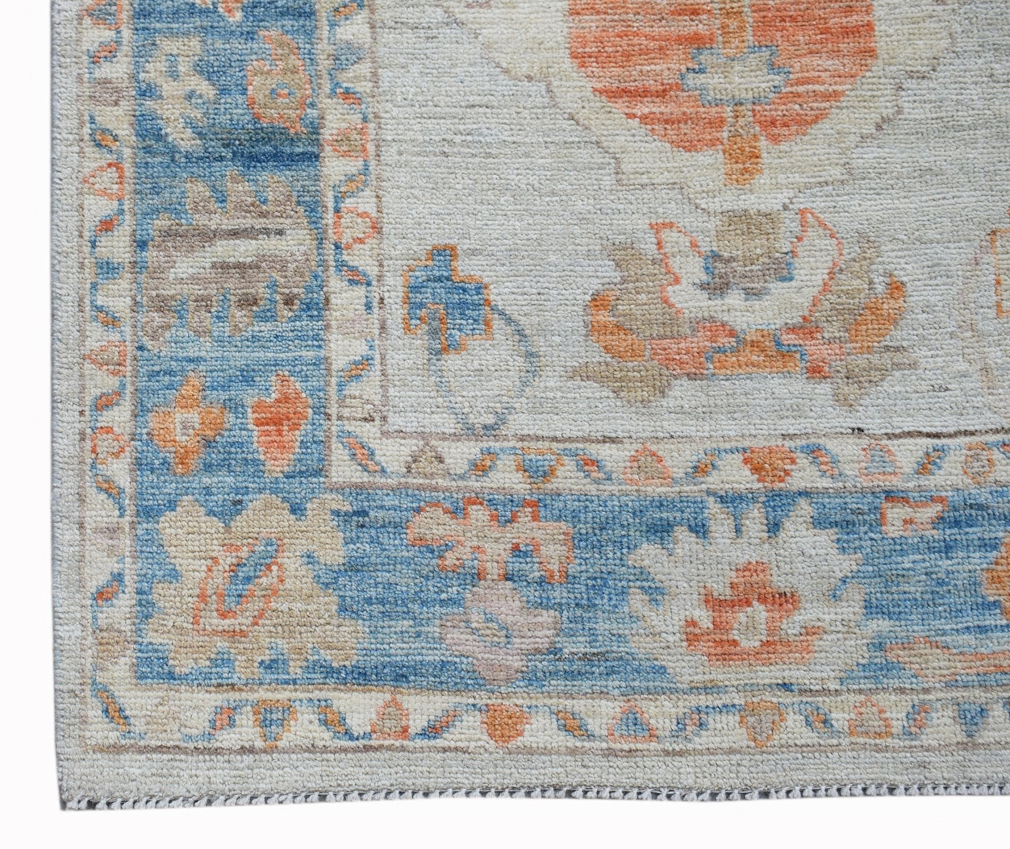 Handwoven Transitional Oushak Hallway Runner | 304 x 98 cm | 10' x 2'11" - Najaf Rugs & Textile