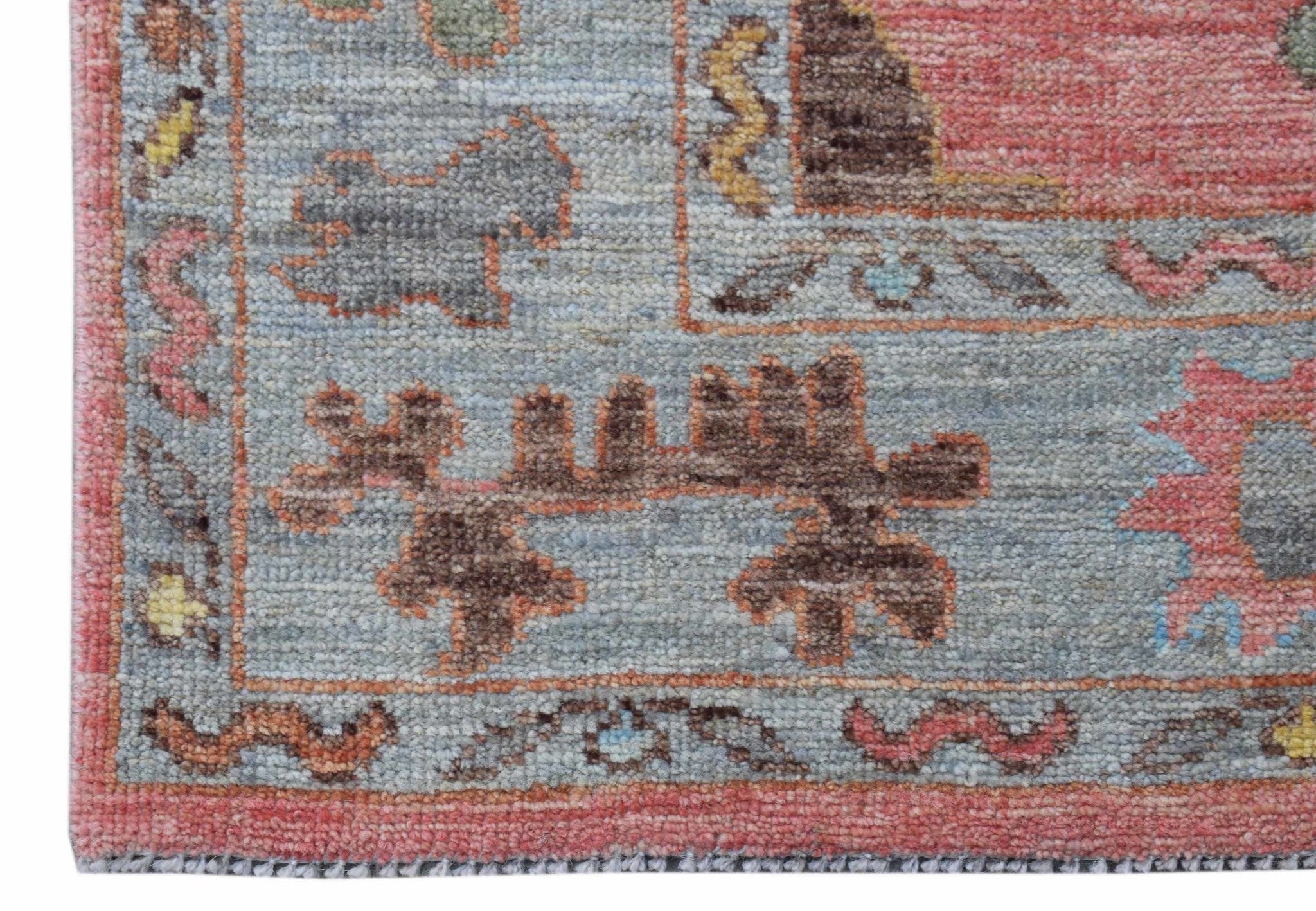 Handwoven Transitional Oushak Hallway Runner | 307 x 92 cm | 10'1" x 3' - Najaf Rugs & Textile