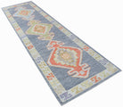 Handwoven Transitional Oushak Hallway Runner | 326 x 90 cm | 10'8" x 3' - Najaf Rugs & Textile