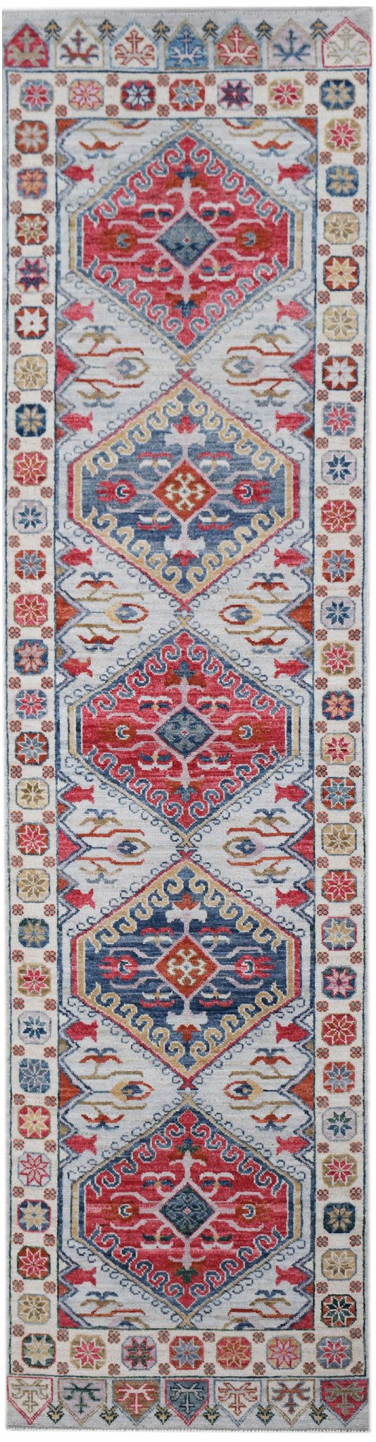 Handwoven Transitional Oushak Hallway Runner | 354 x 93 cm | 11'8" x 3'1" - Najaf Rugs & Textile