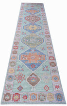 Handwoven Transitional Oushak Hallway Runner | 366 x 92 cm | 12' x 3' - Najaf Rugs & Textile