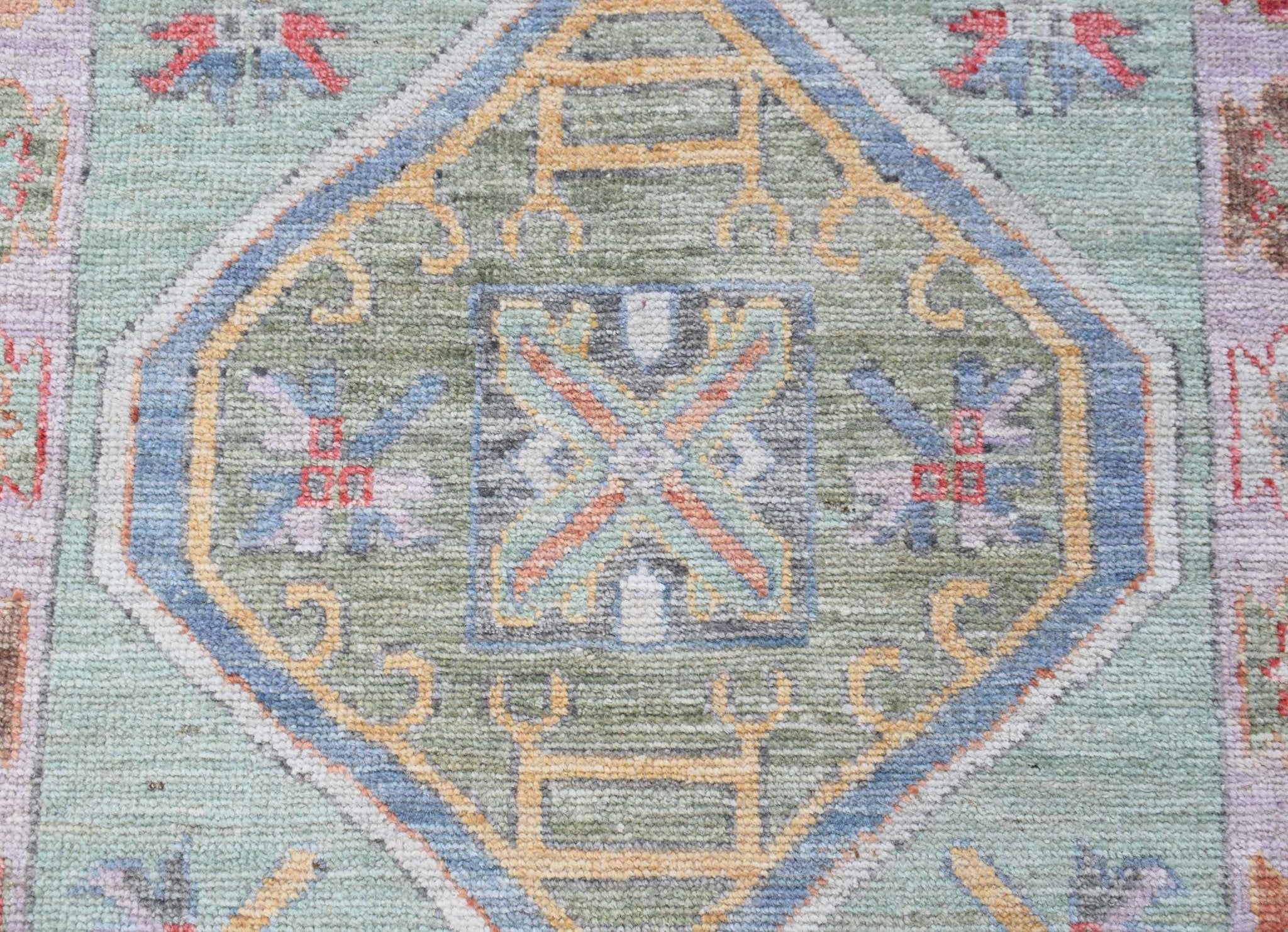 Handwoven Transitional Oushak Hallway Runner | 366 x 92 cm | 12' x 3' - Najaf Rugs & Textile