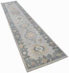 Handwoven Transitional Oushak Hallway Runner | 368 x 77 cm | 12'1" x 2'6" - Najaf Rugs & Textile