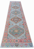 Handwoven Transitional Oushak Hallway Runner | 369 x 89 cm | 12'1" x 2'11" - Najaf Rugs & Textile